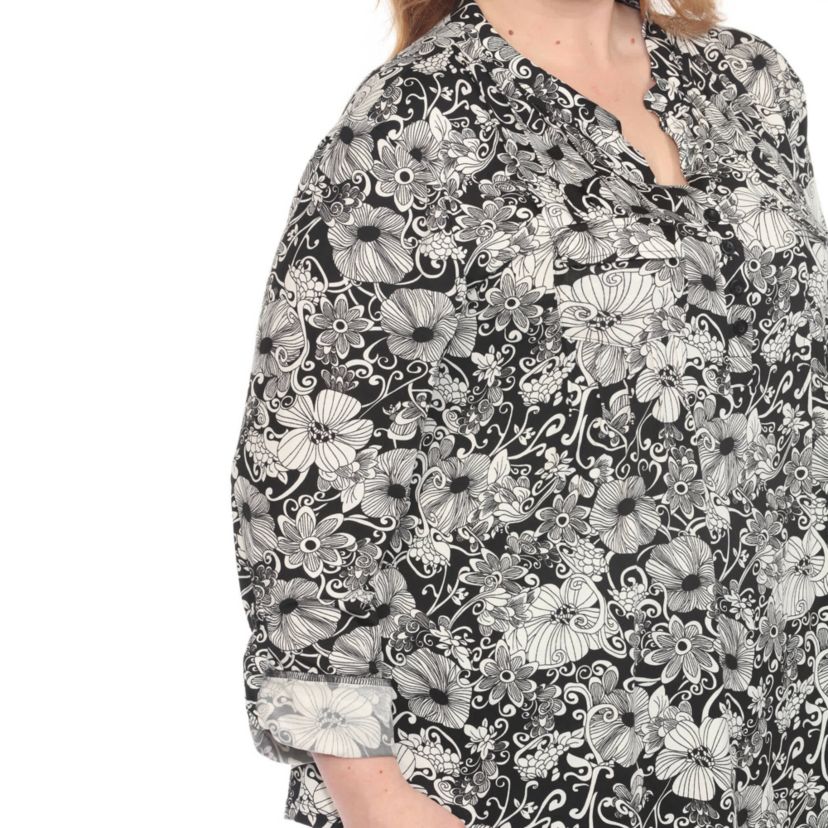 Plus Size 2-Piece Floral Print Tunic and Pant Set