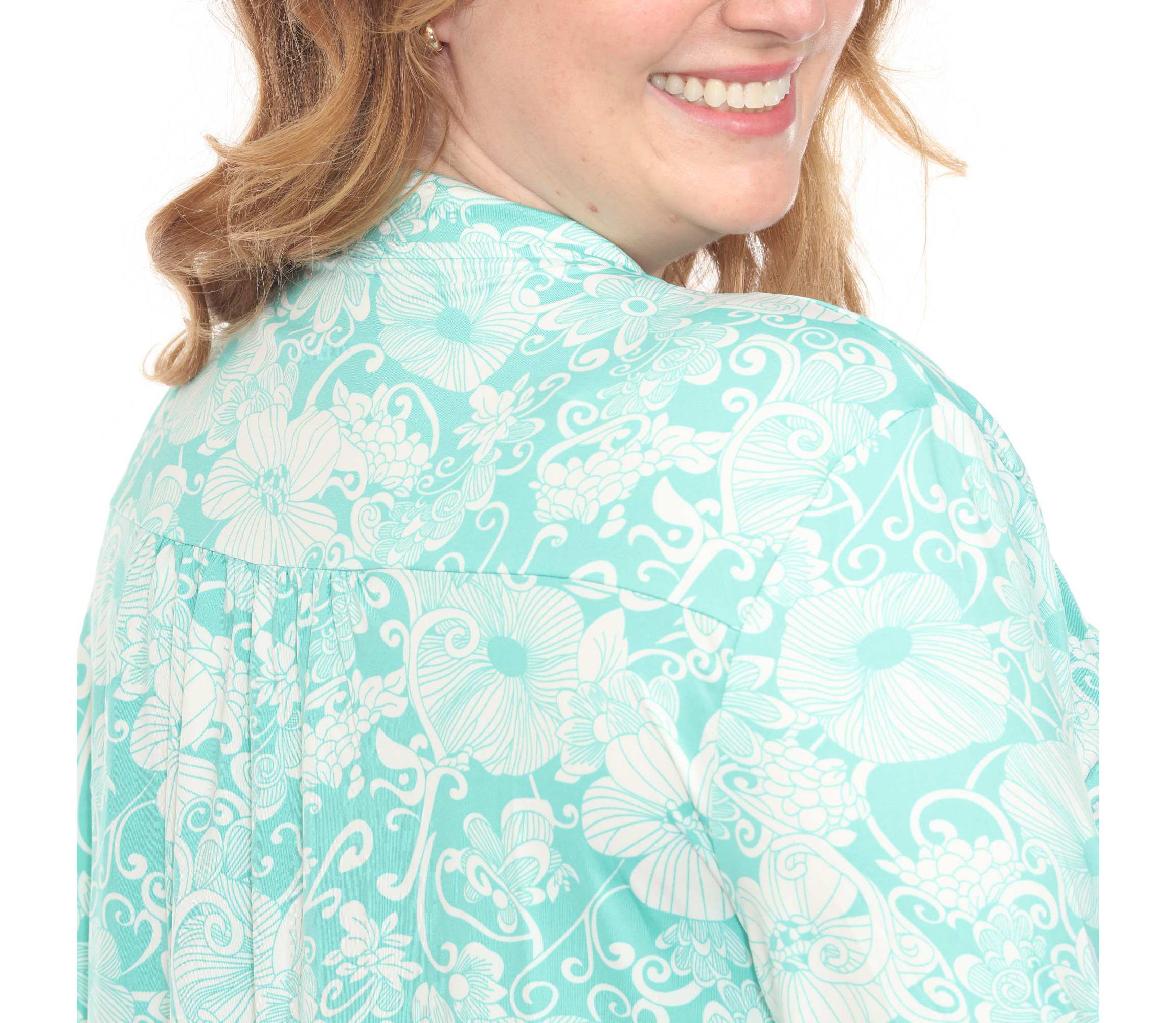 Plus Size 2-Piece Floral Print Tunic and Pant Set