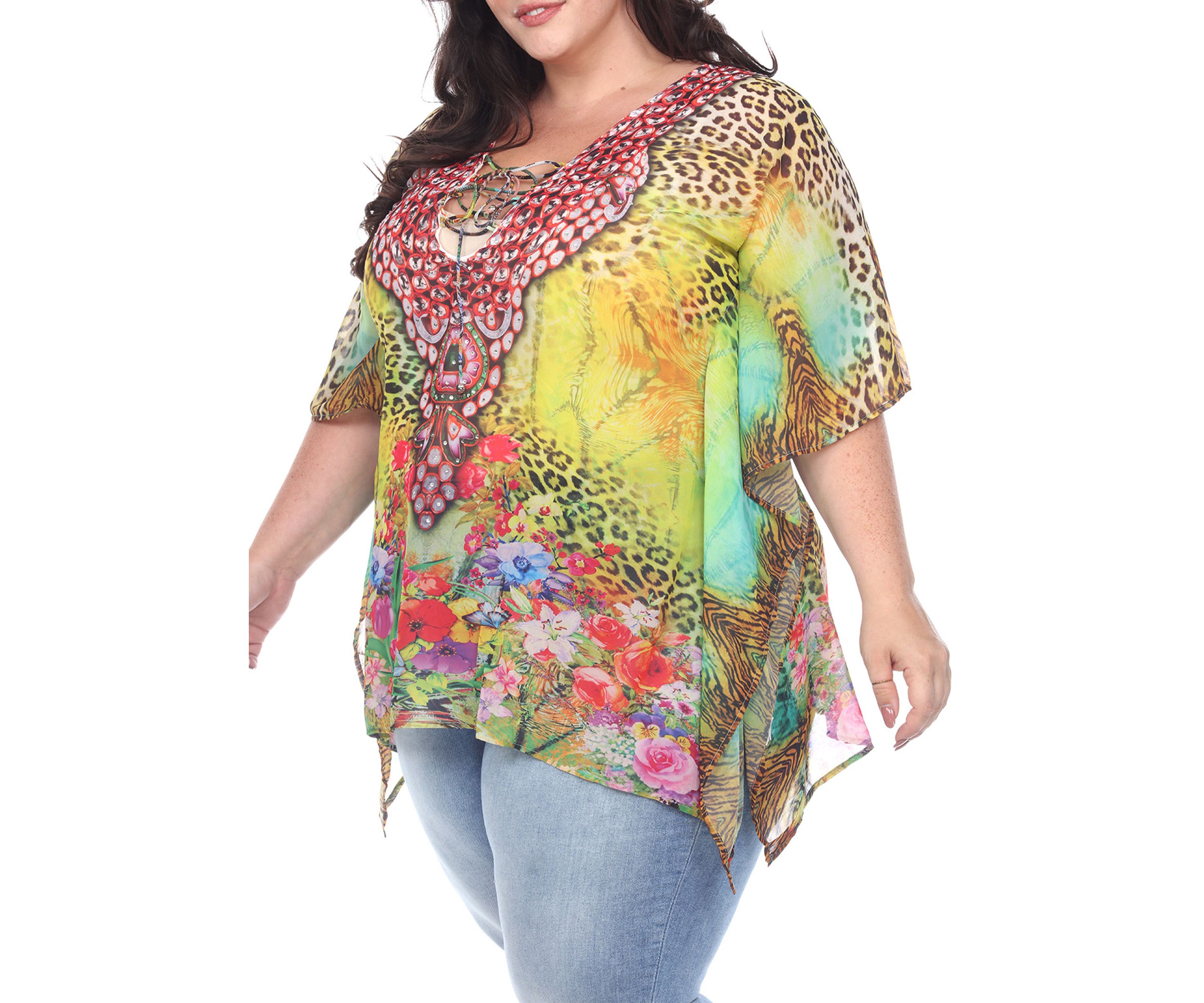 Plus Size Animal Print Caftan