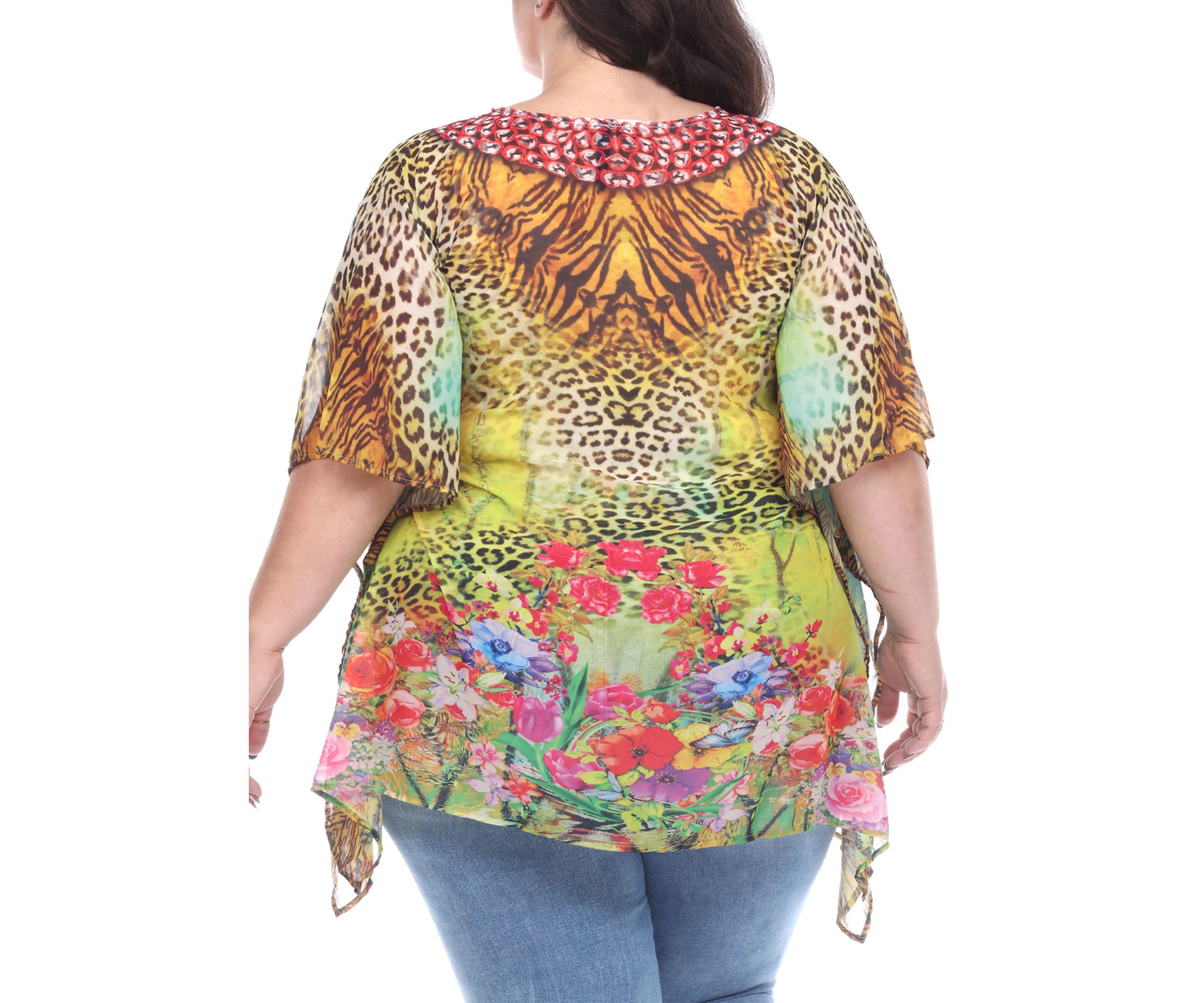 Plus Size Animal Print Caftan