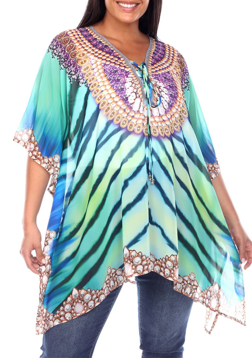 Plus Size Short Caftan