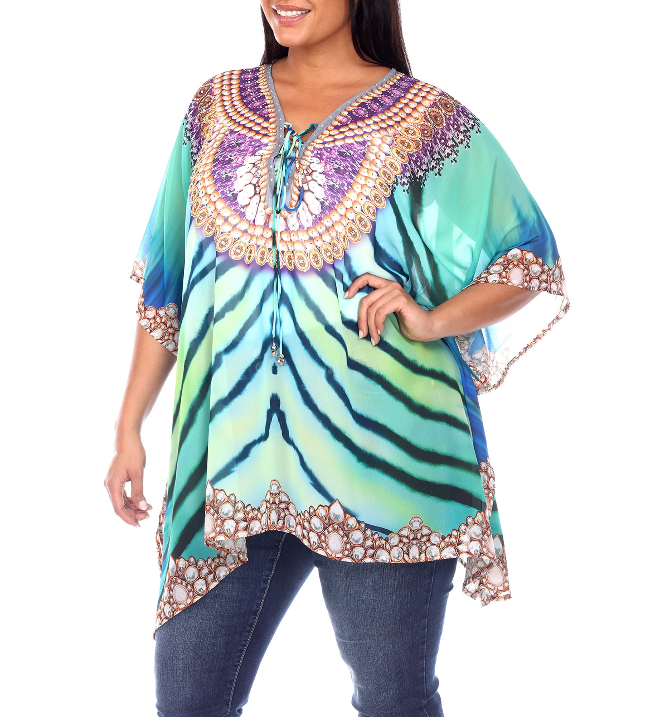 Plus Size Short Caftan