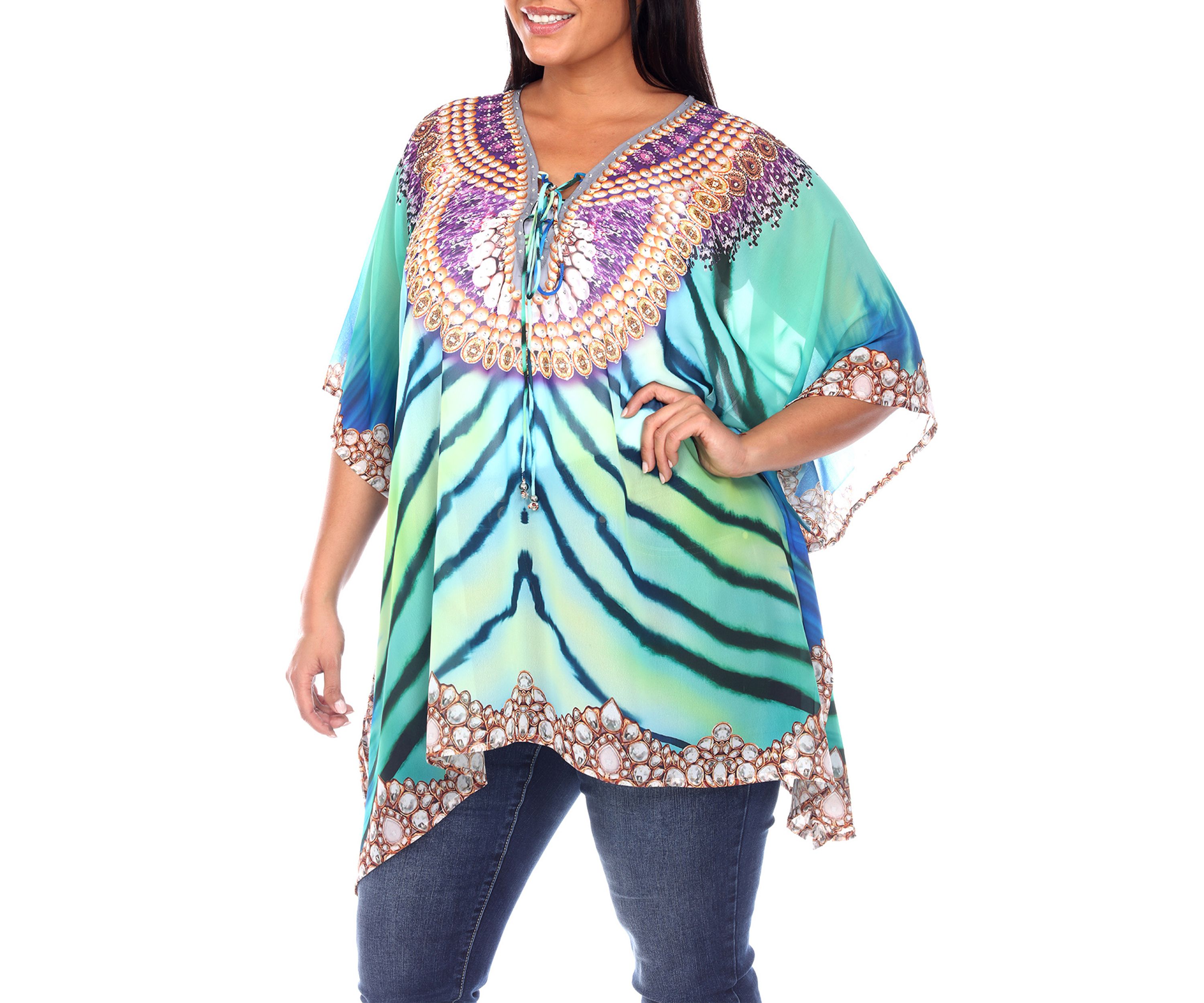 Plus Size Short Caftan