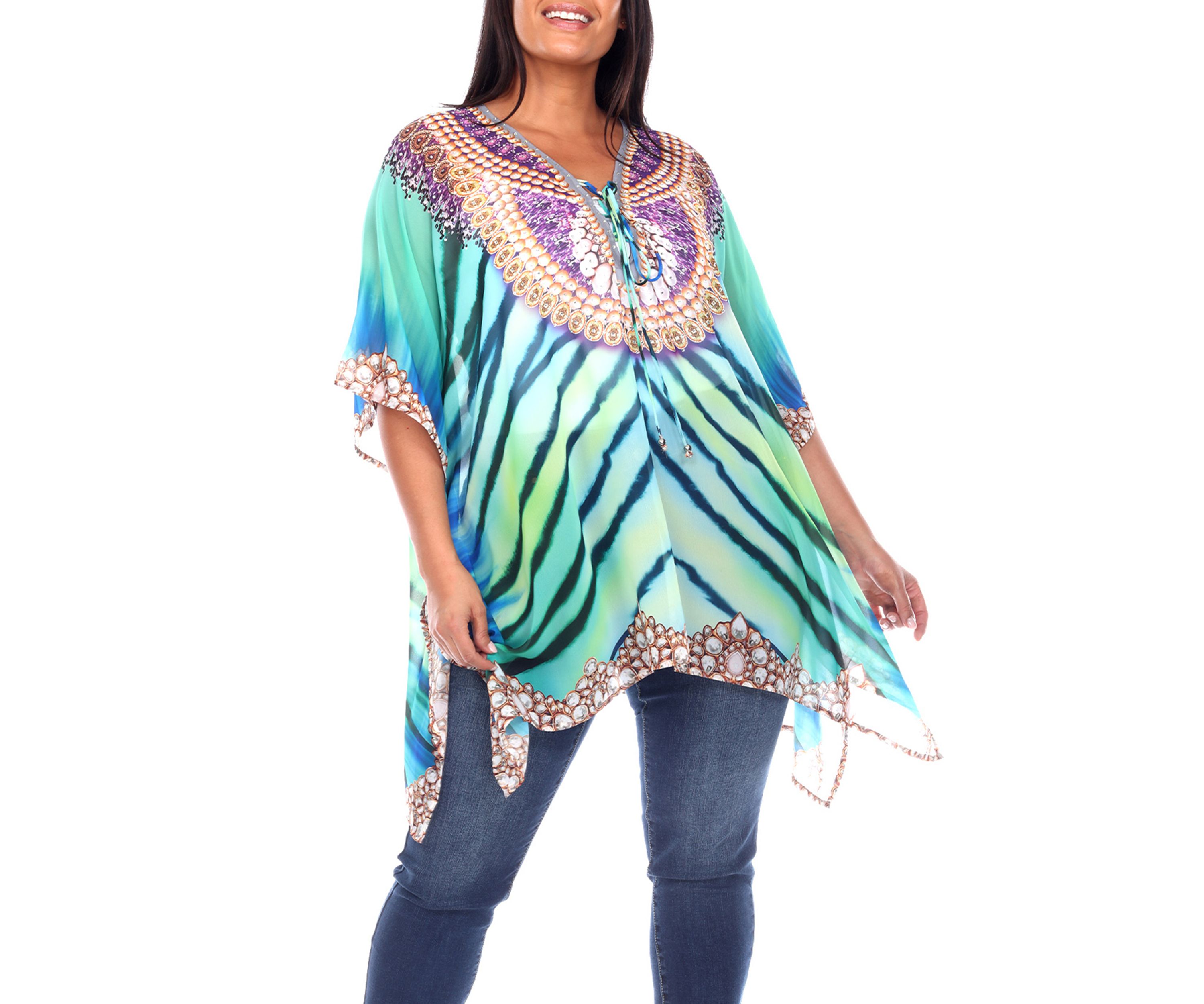 Plus Size Short Caftan