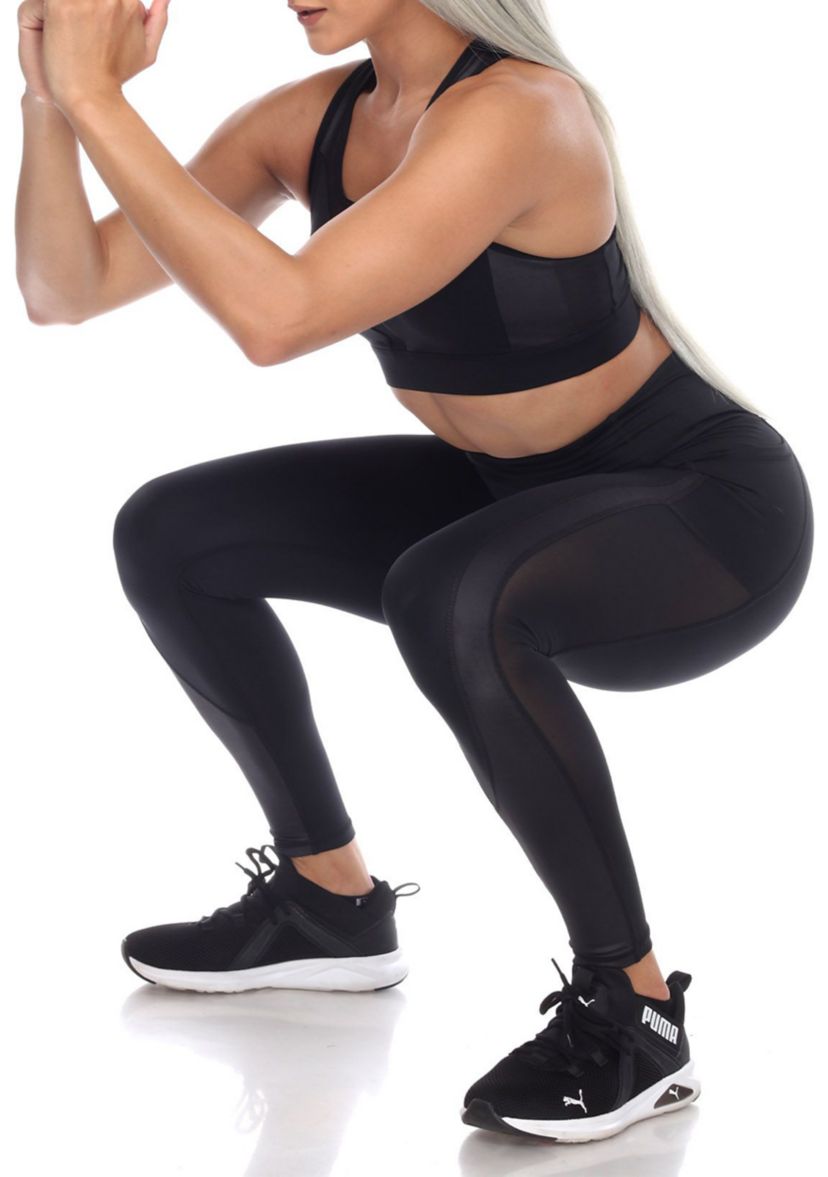 Racer Back Sports Bra & Mesh Leggings Set