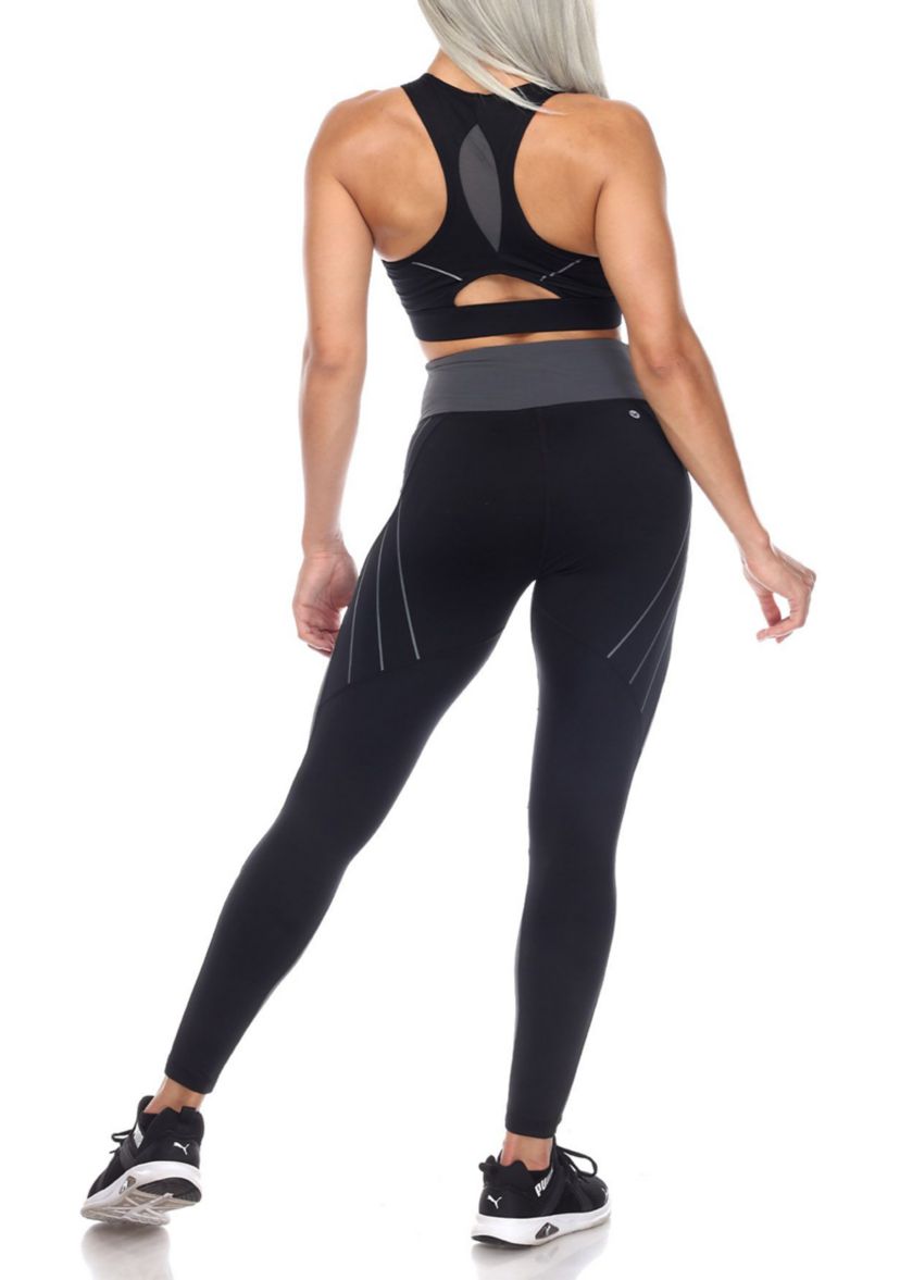 Cut Out Back Mesh Sports Bra & Leggings Set