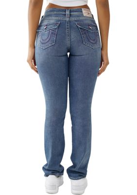 Women's Billie Mid Rise Straight Flap Jeans