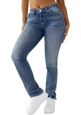 Women's Billie Mid Rise Straight Flap Jeans