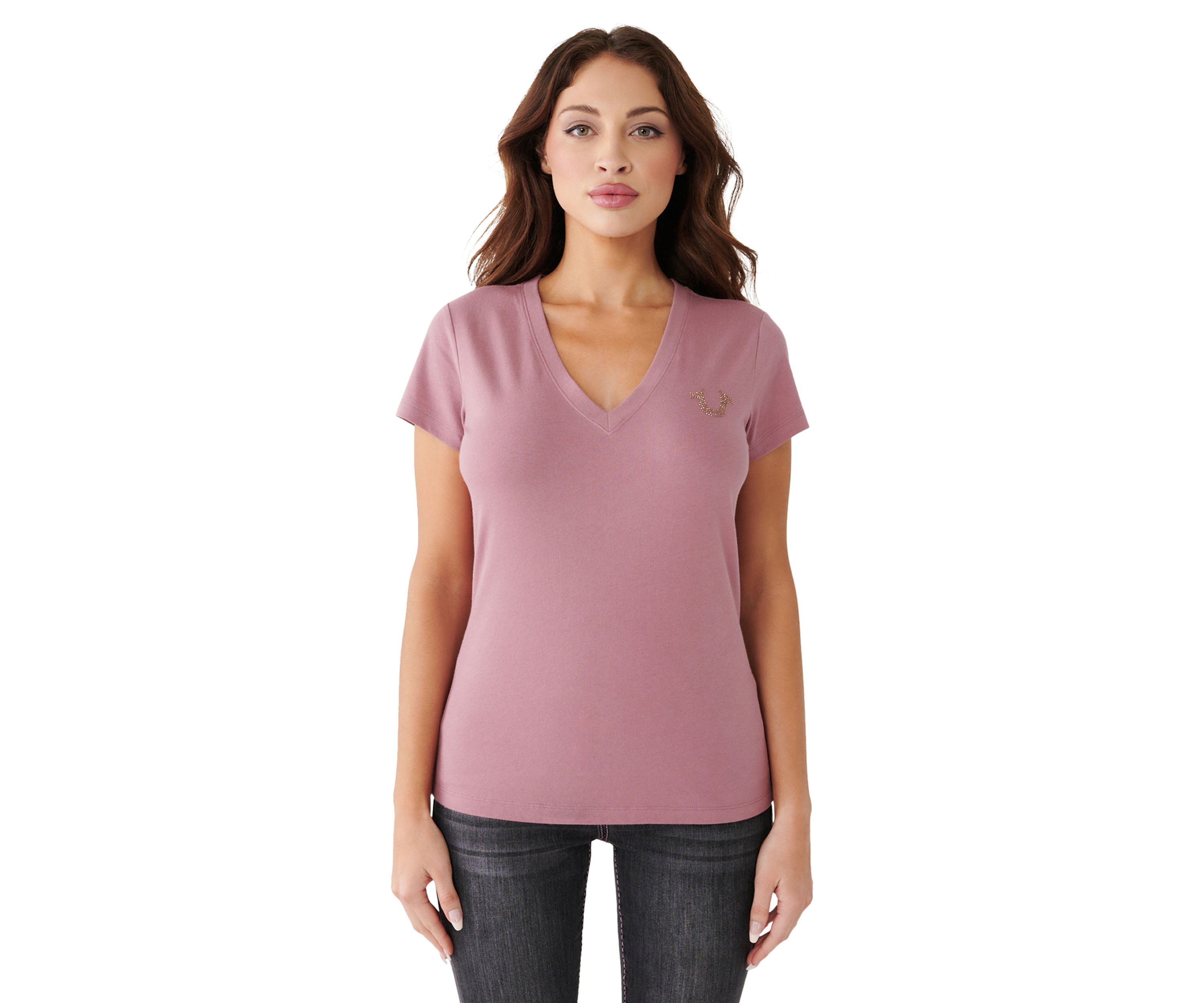 Womens Buddha Slim V-Neck T-Shirt