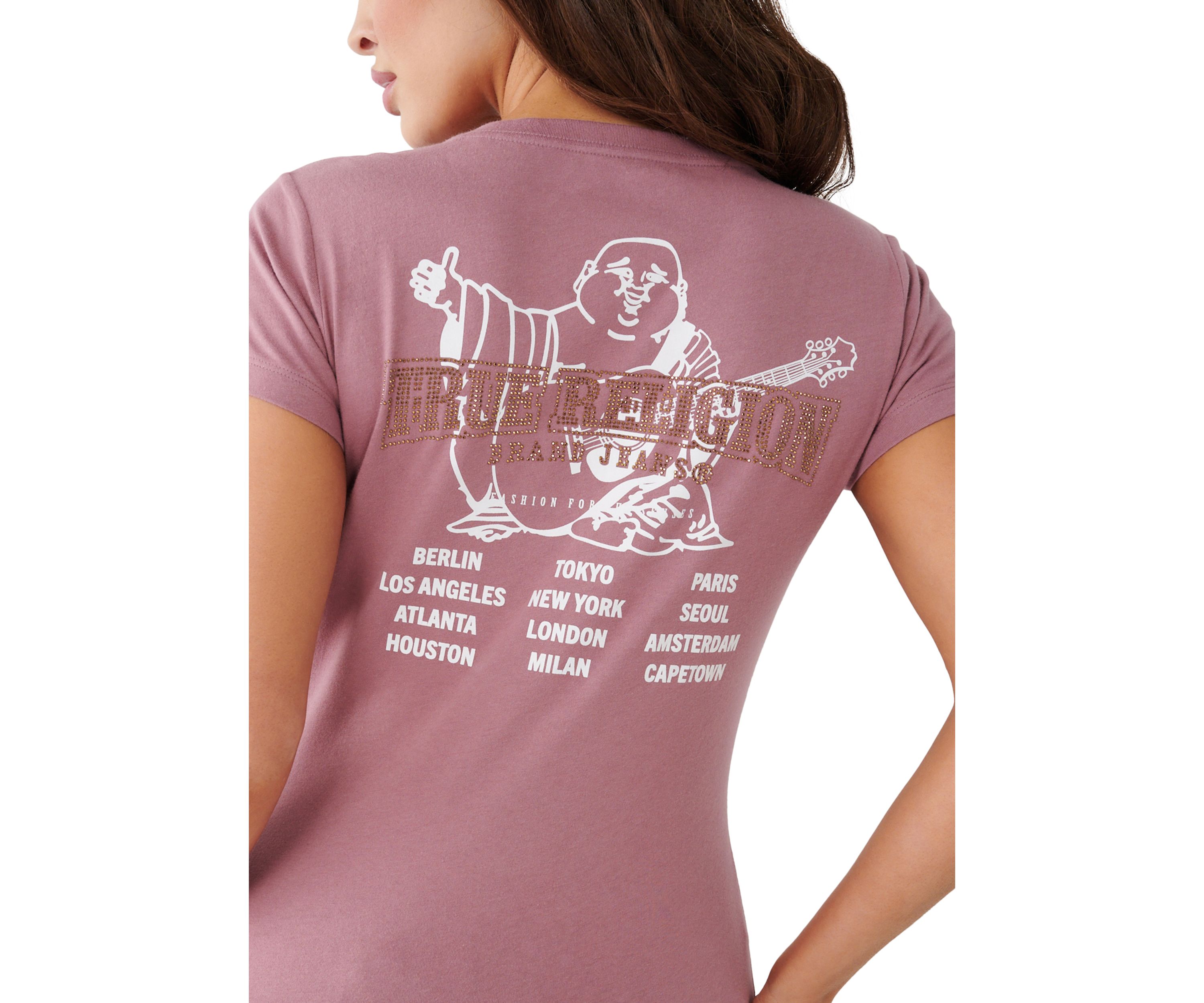 Womens Buddha Slim V-Neck T-Shirt