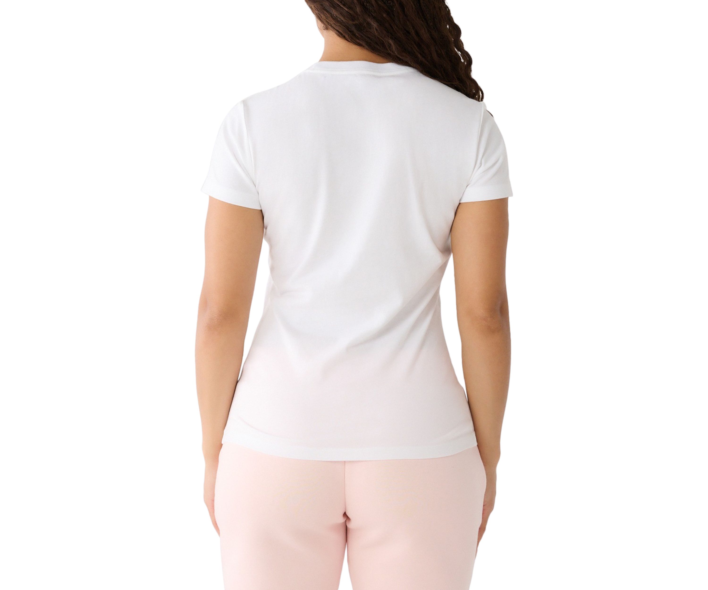 Womens Short Sleeve Retro Crystal Logo Crew T-Shirt