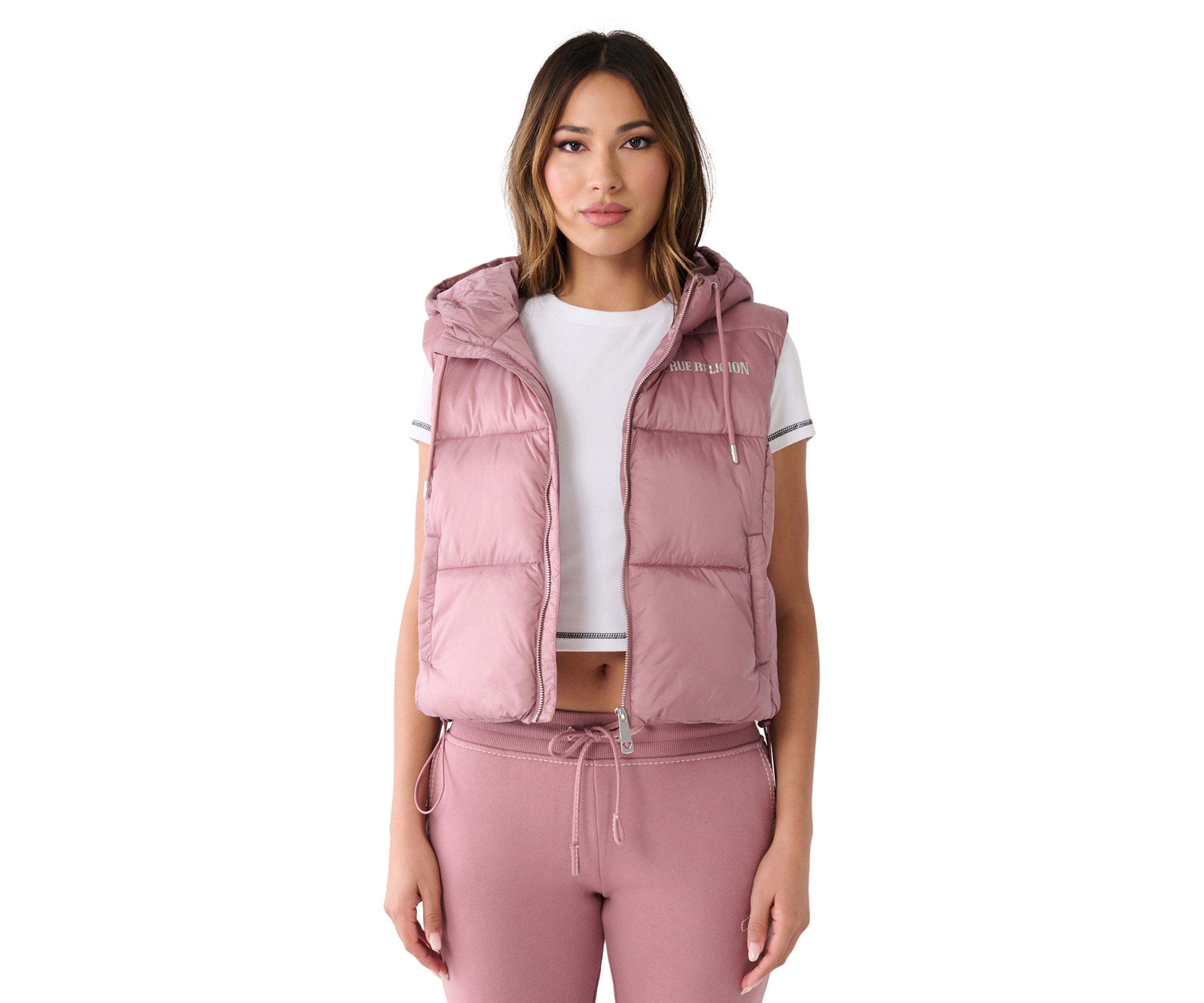 Womens Foil Puffer Vest