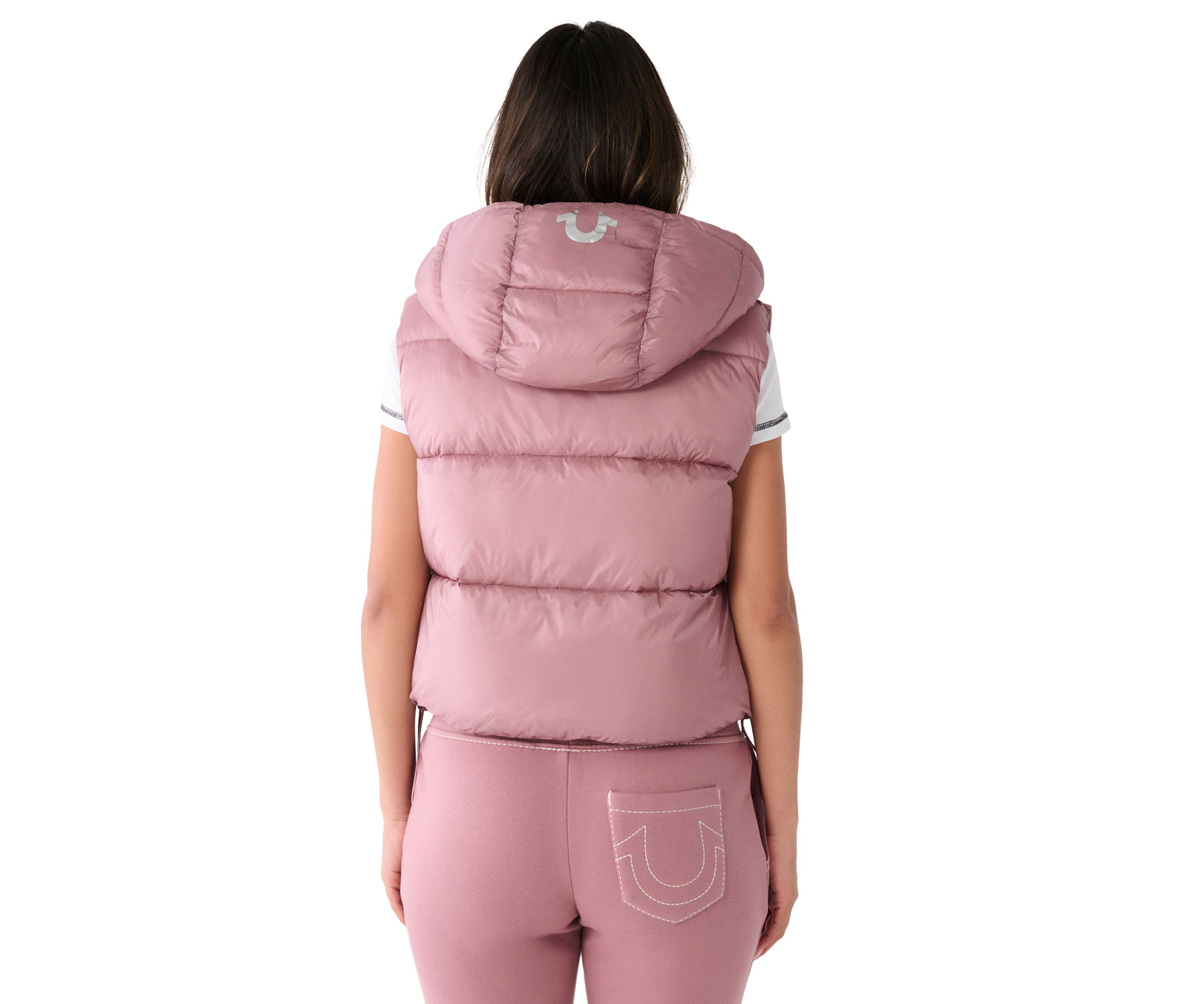 Womens Foil Puffer Vest
