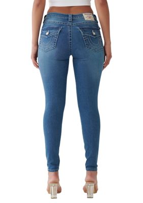 Women's Jennie Mid Rise Flap Curvy Skinny Jeans