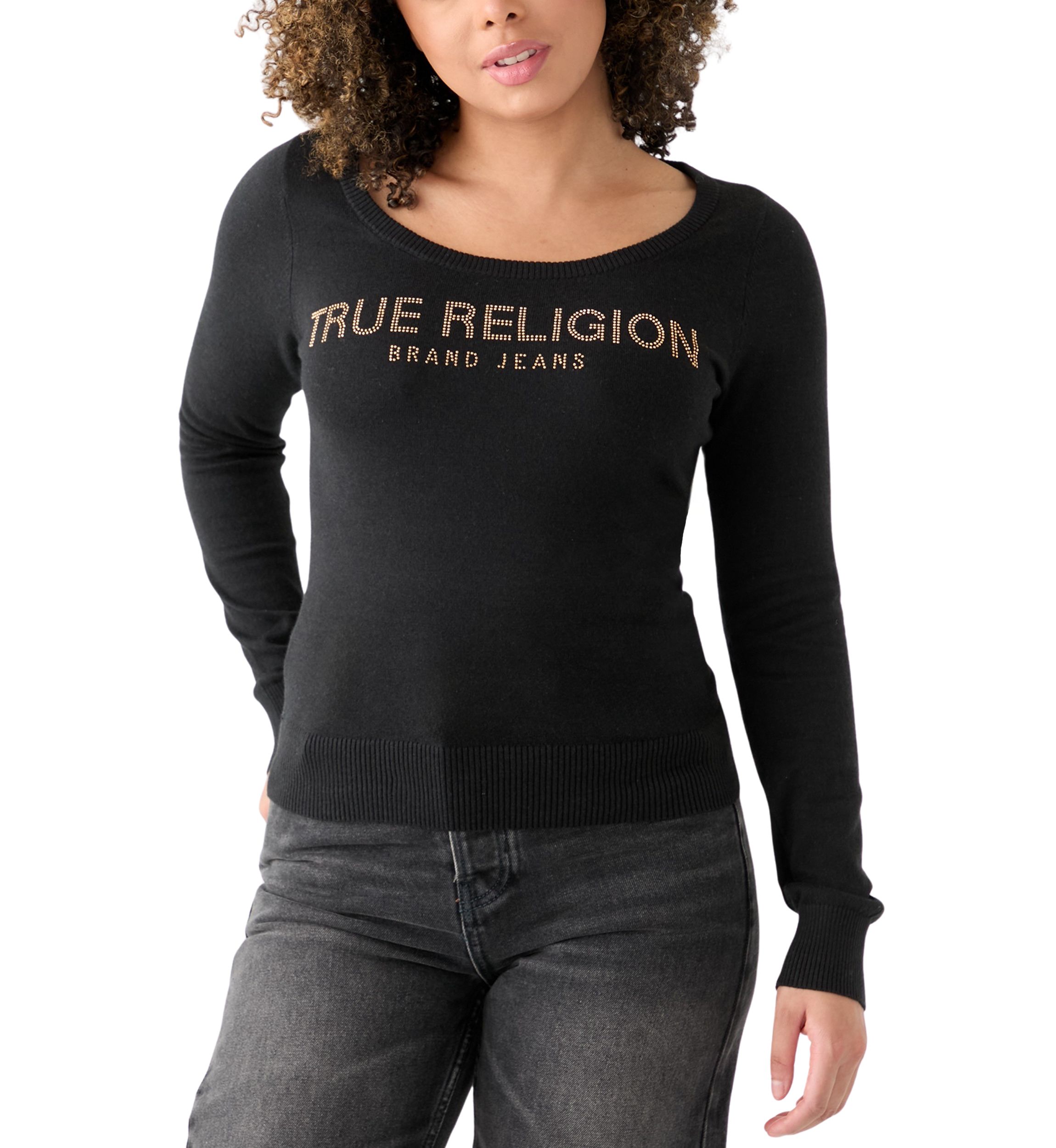 Womens Crystal Logo Sweater
