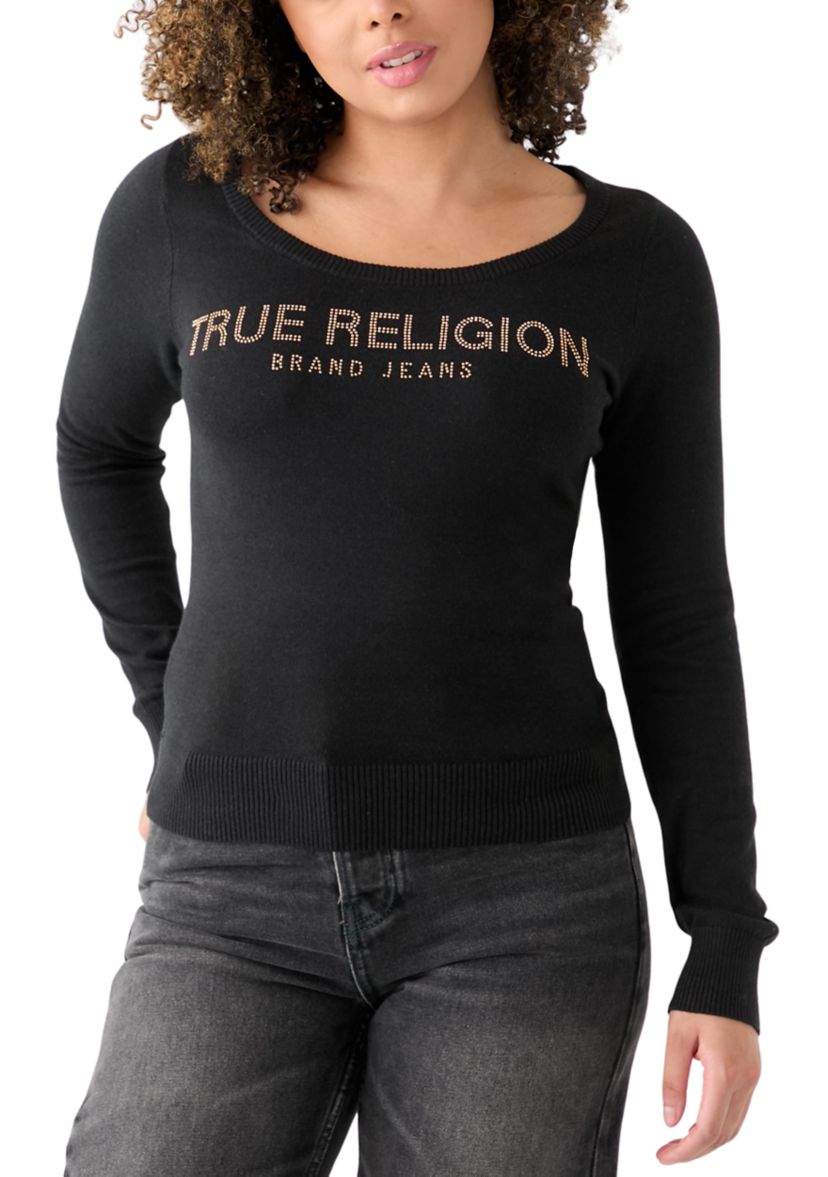 Womens Crystal Logo Sweater