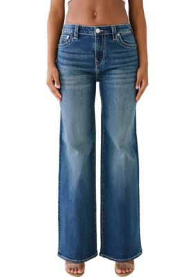 True Religion Women's Leila High Rise Wide Leg Jeans | belk