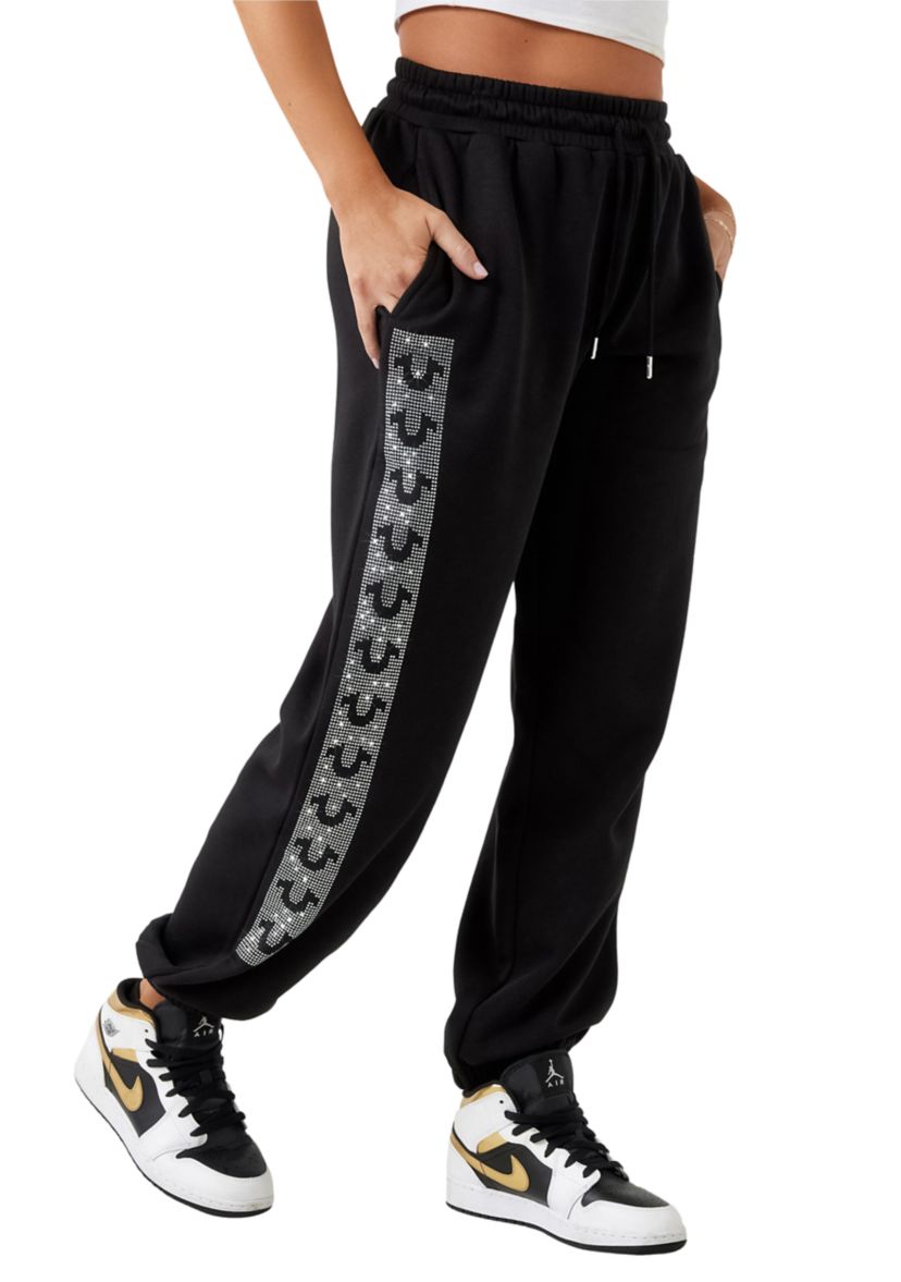 Womens Crystal Box Boyfriend Jogger Pants