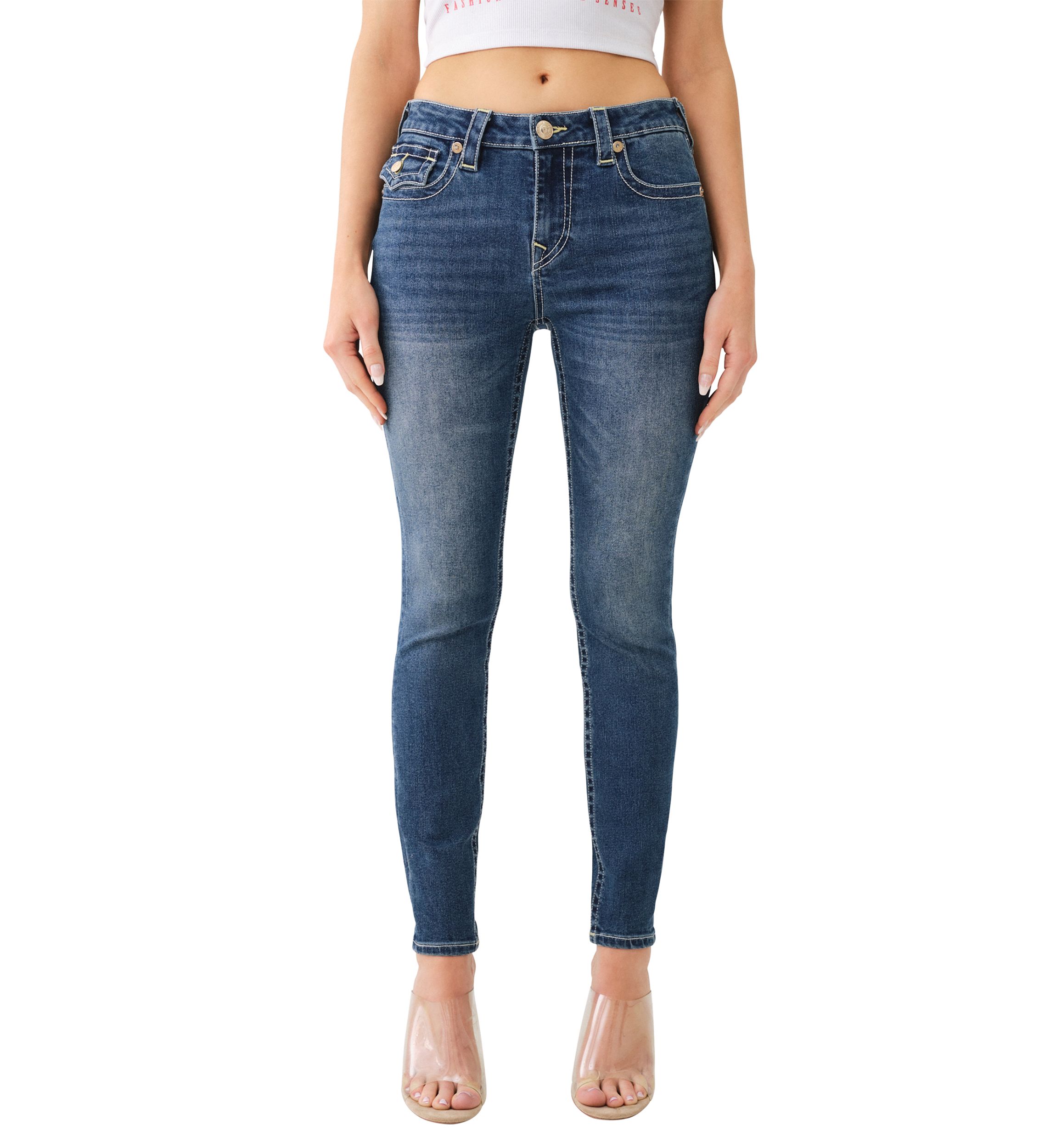 Womens Jenny Curvy Skinny Single Needle Jeans
