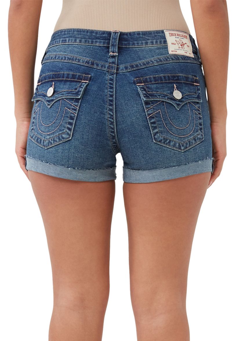 Womens Jenny Fit Curvy Rolled Hem Shorts