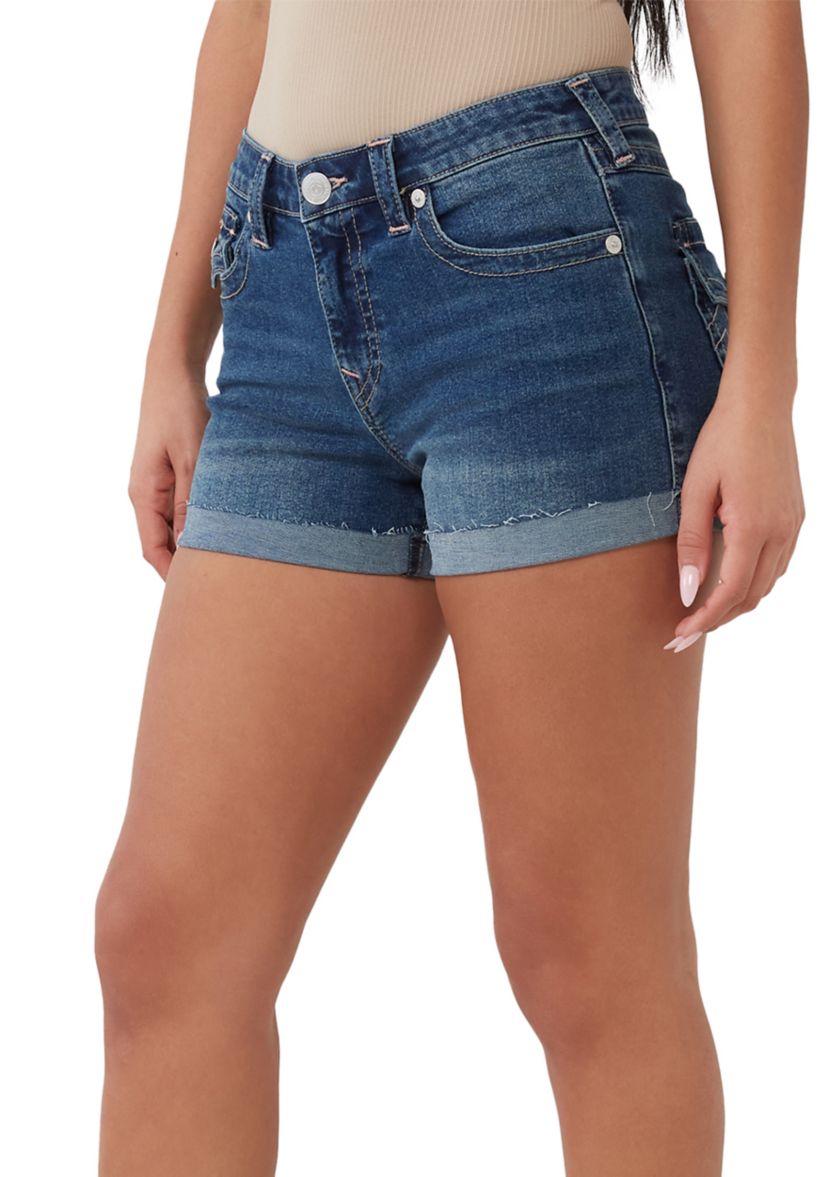 Womens Jenny Fit Curvy Rolled Hem Shorts