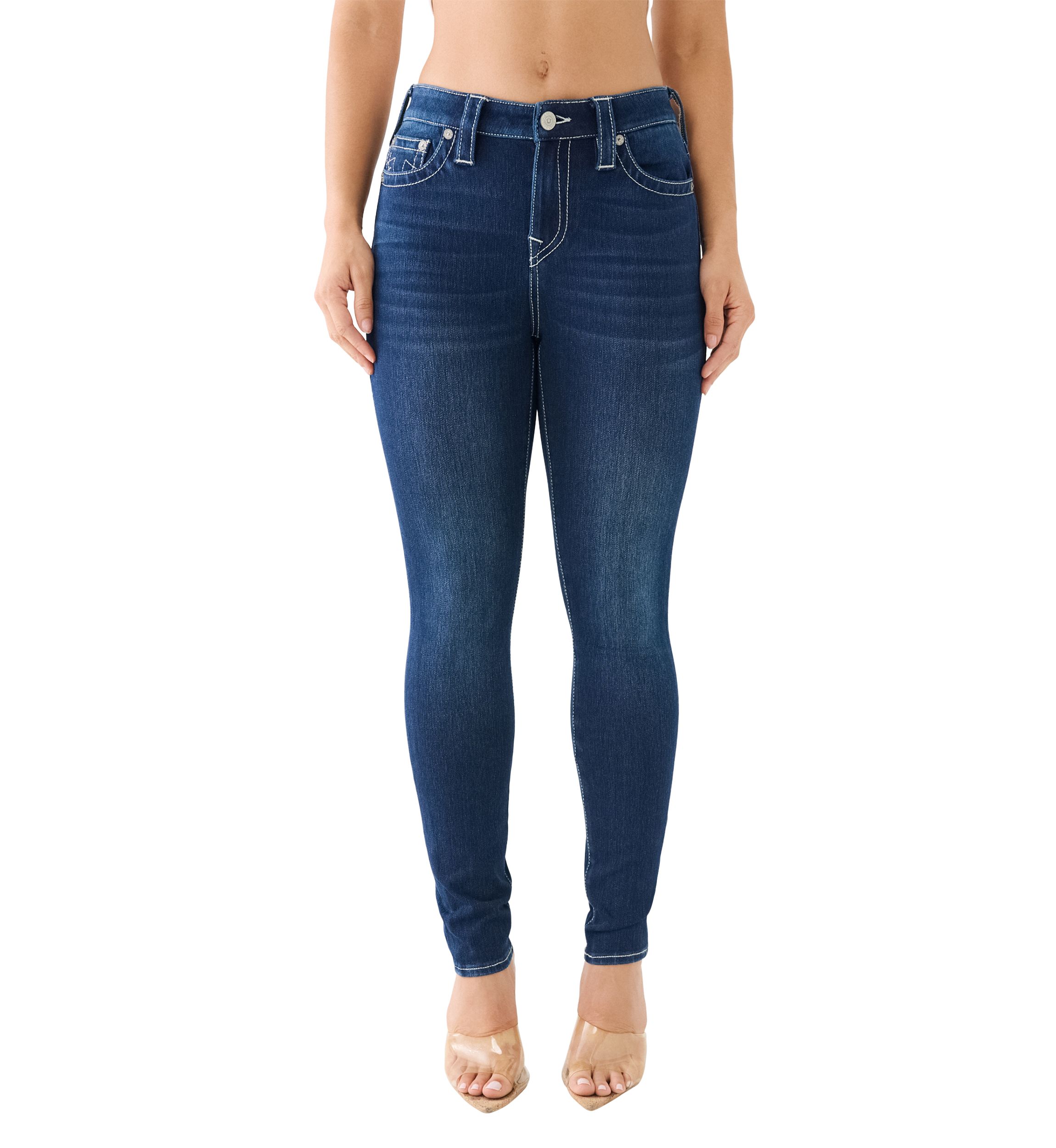 Womens Jennie Curvy Skiiny Indigo Super Stretch Jeans