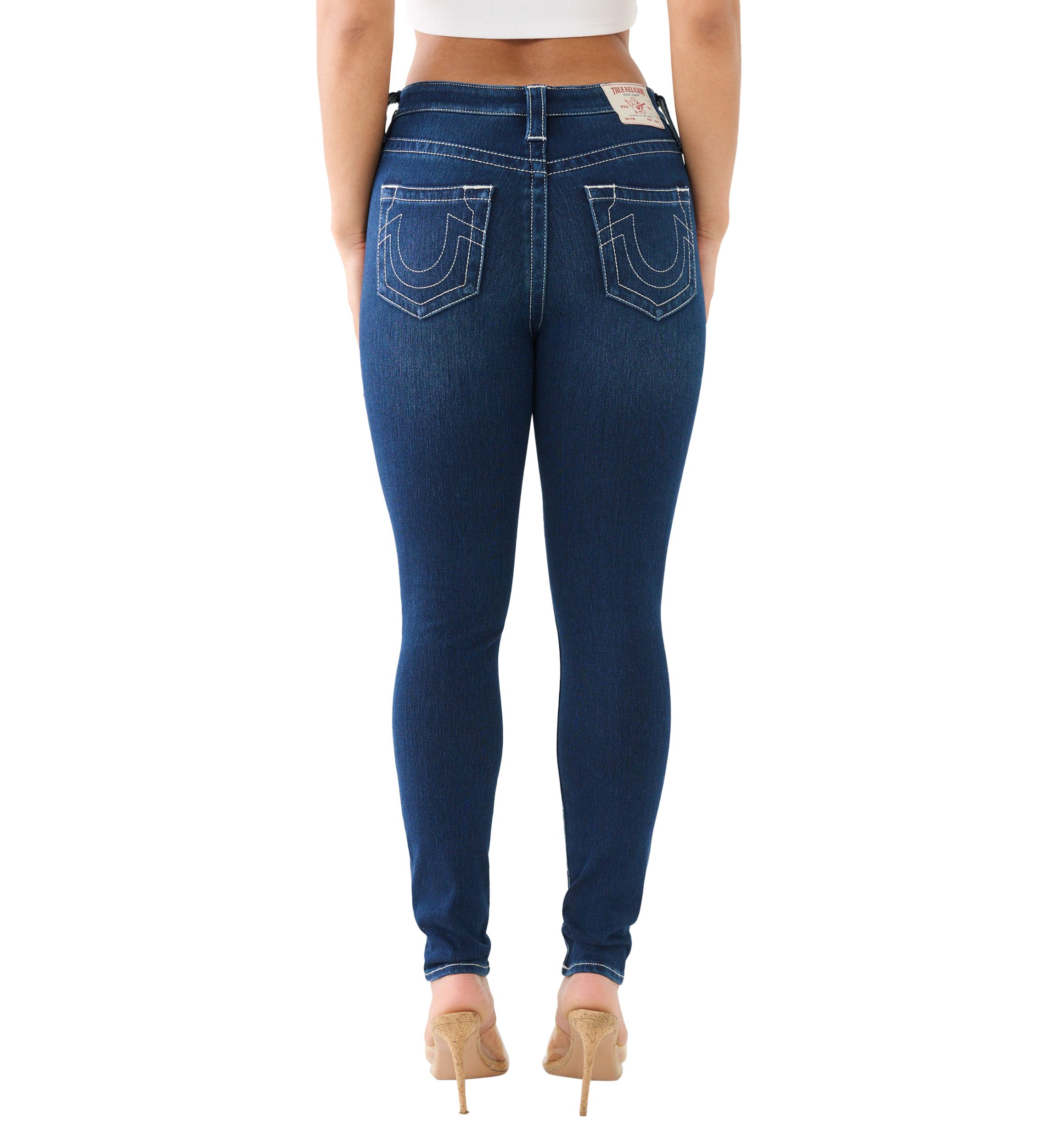 Womens Jennie Curvy Skiiny Indigo Super Stretch Jeans