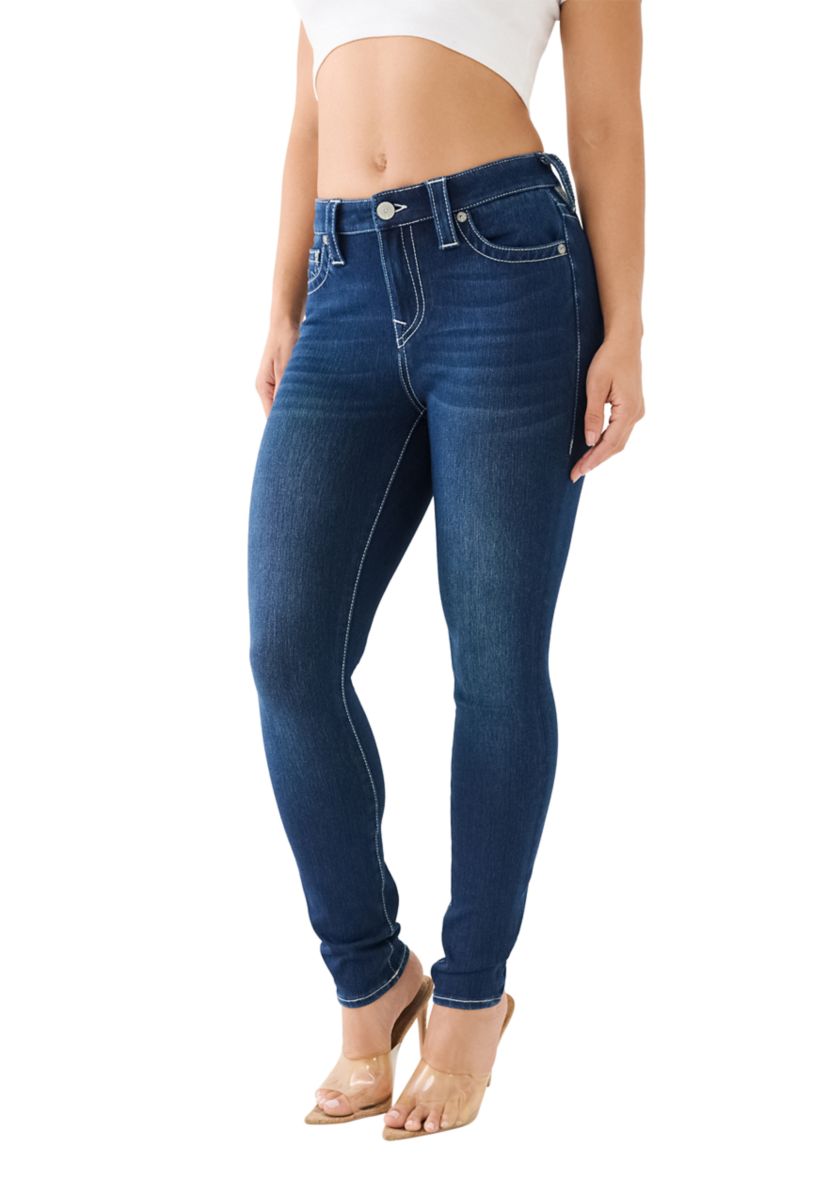 Womens Jennie Curvy Skiiny Indigo Super Stretch Jeans