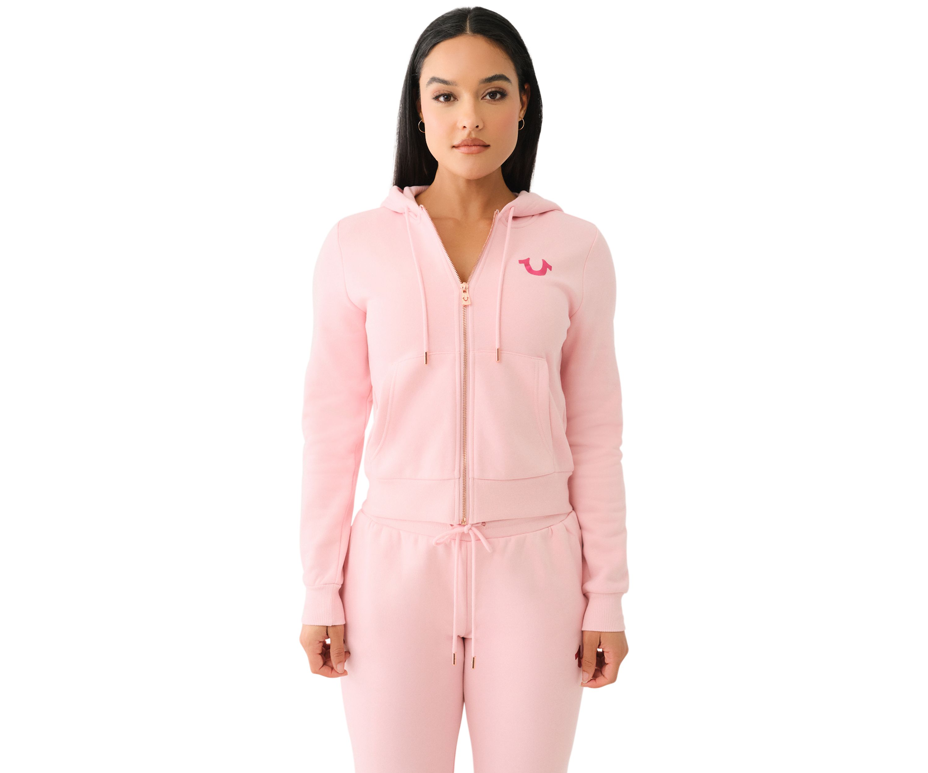 Womens Classic Zip Hoodie with Foil Logo