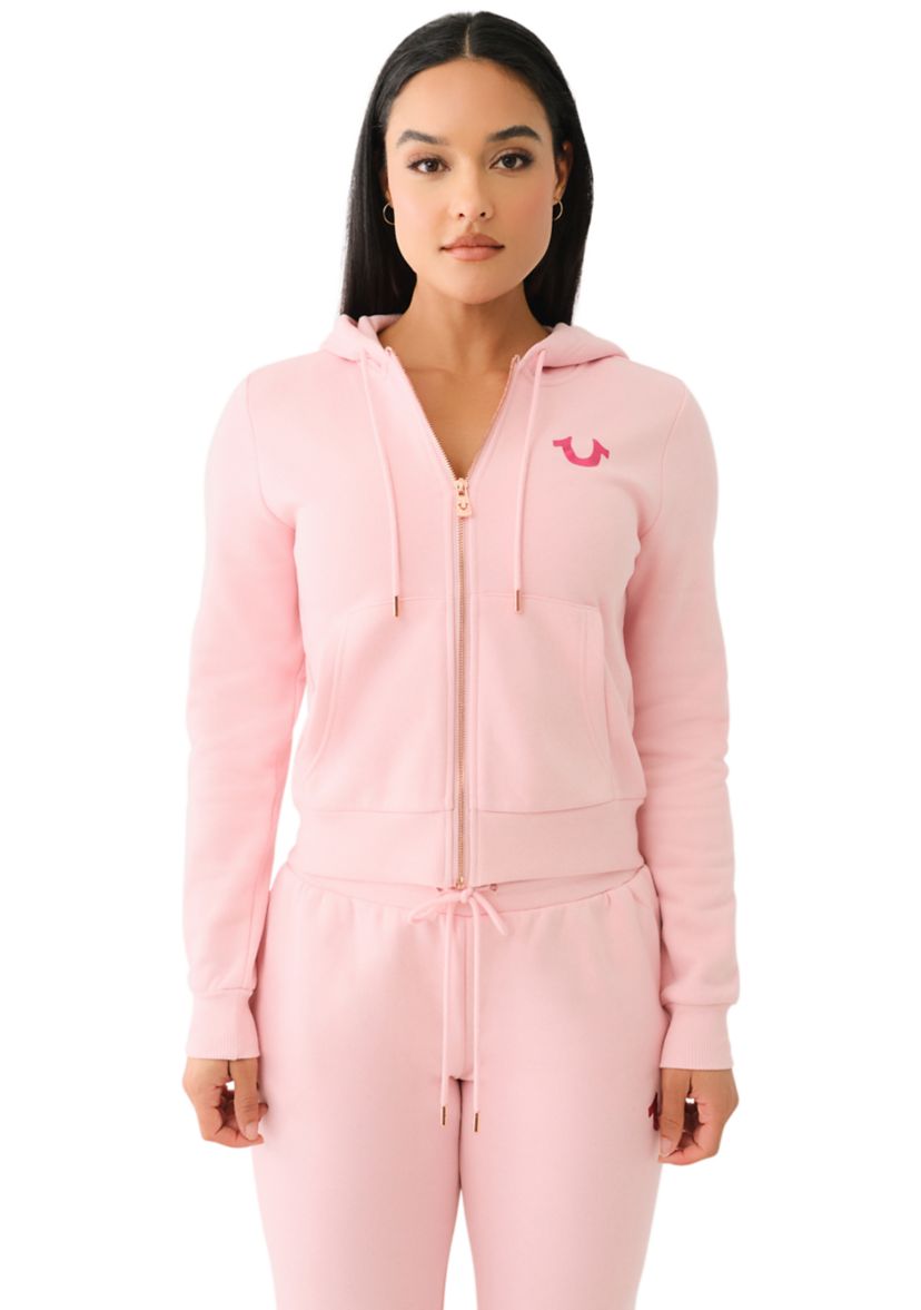 Womens Classic Zip Hoodie with Foil Logo
