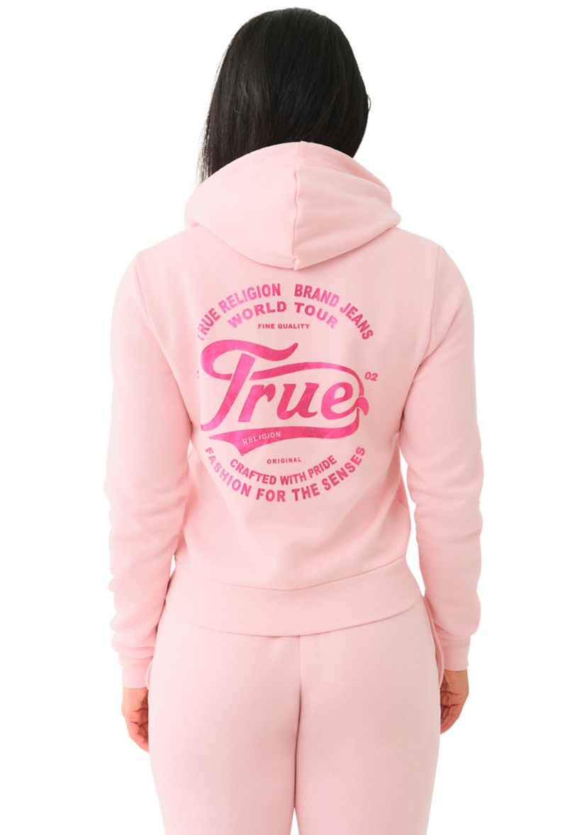 Womens Classic Zip Hoodie with Foil Logo