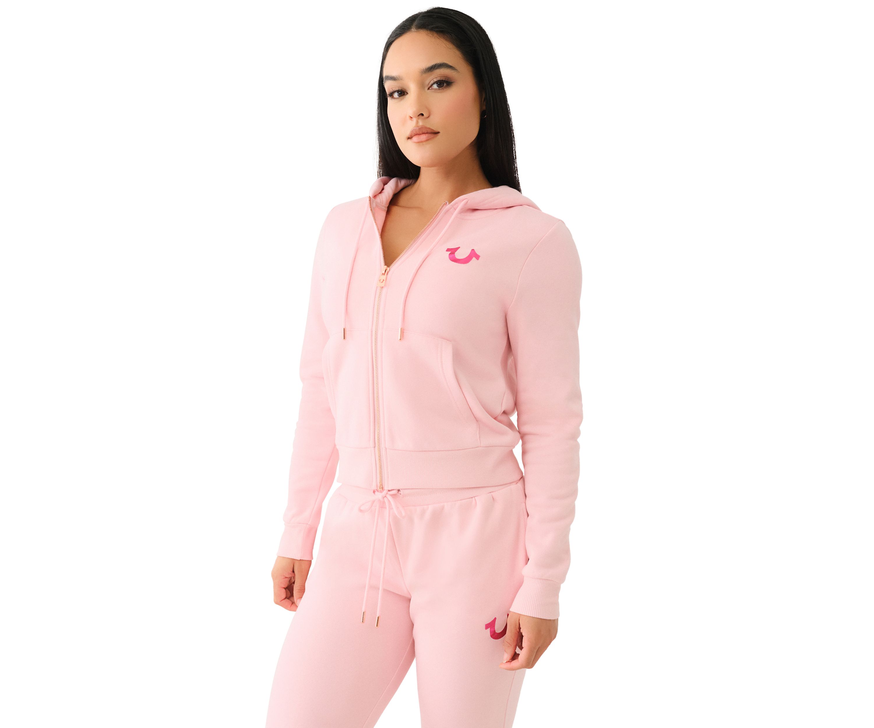 Womens Classic Zip Hoodie with Foil Logo