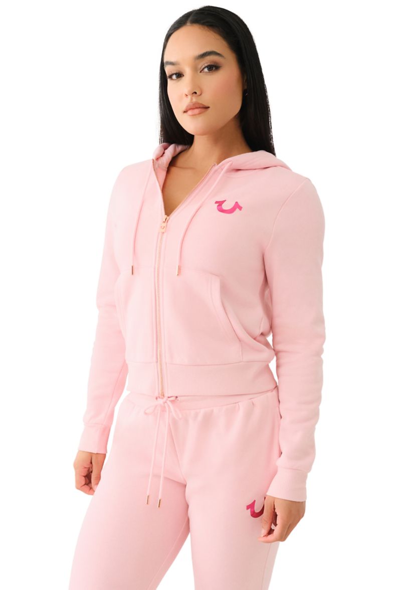 Womens Classic Zip Hoodie with Foil Logo