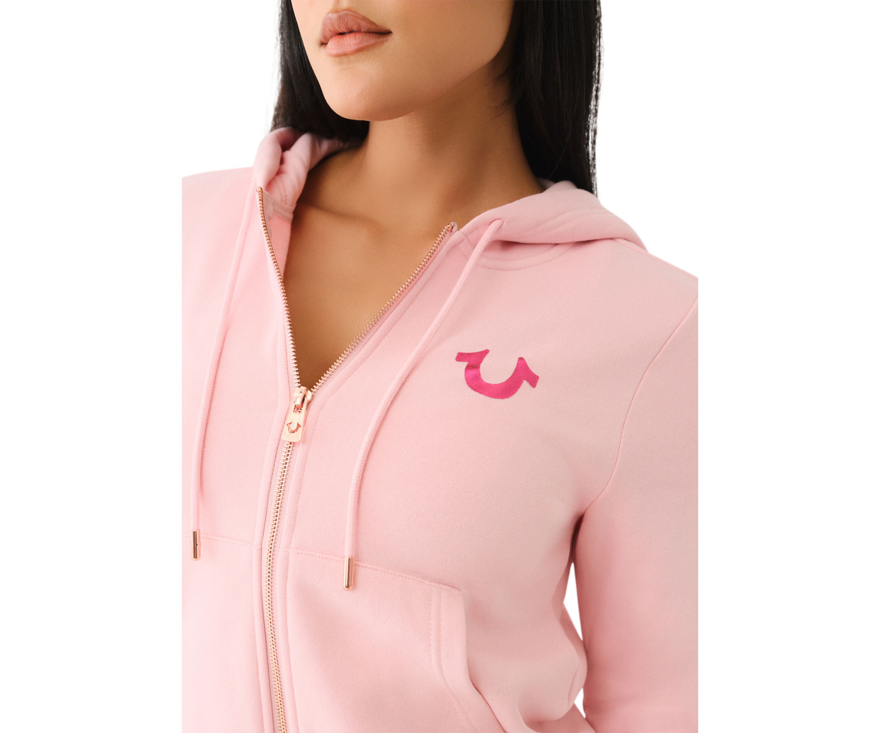 Womens Classic Zip Hoodie with Foil Logo