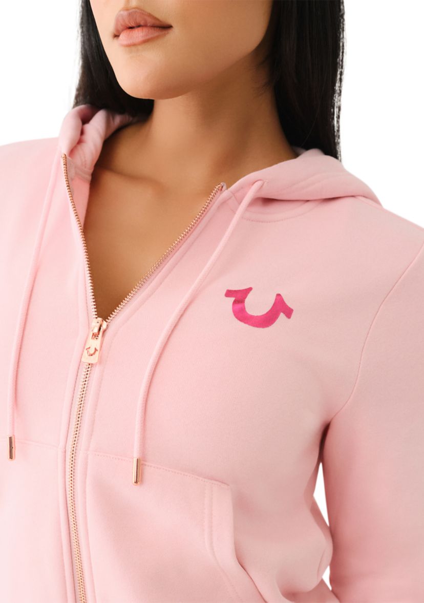 Womens Classic Zip Hoodie with Foil Logo