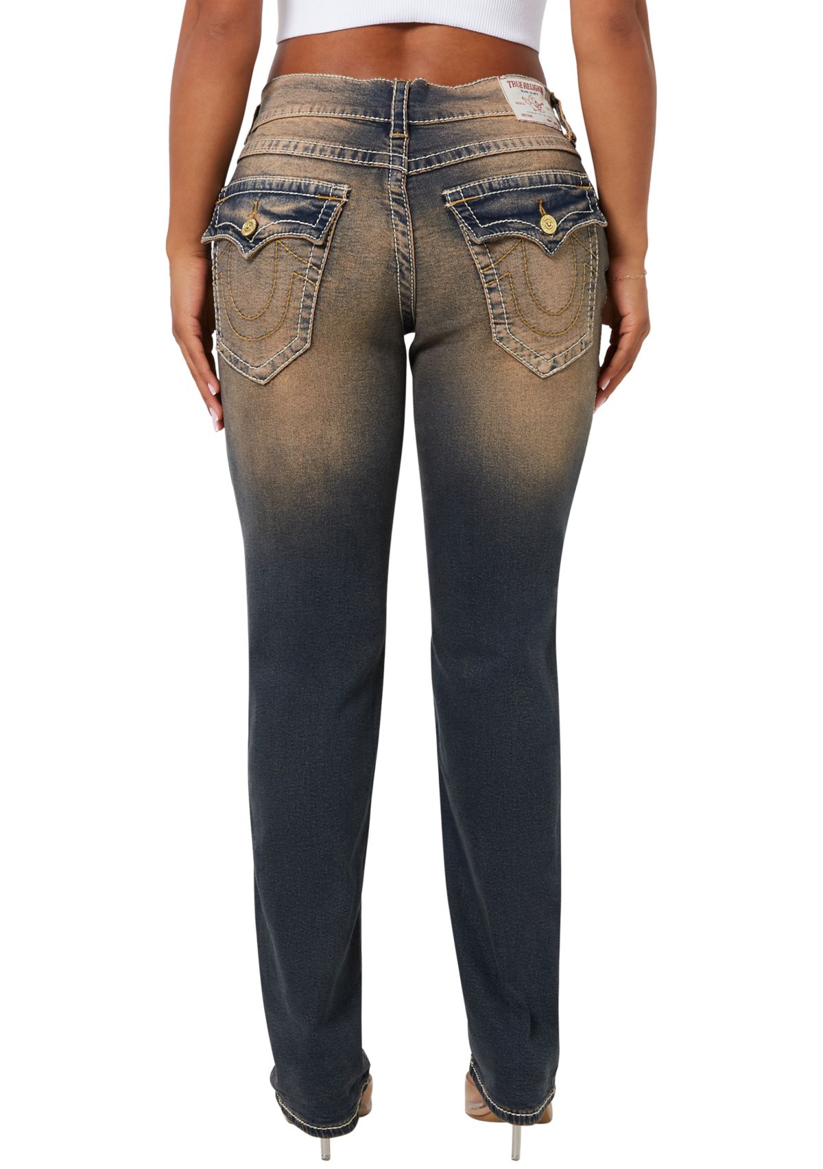 Womens Ricki Relaxed Straight Denim Jeans
