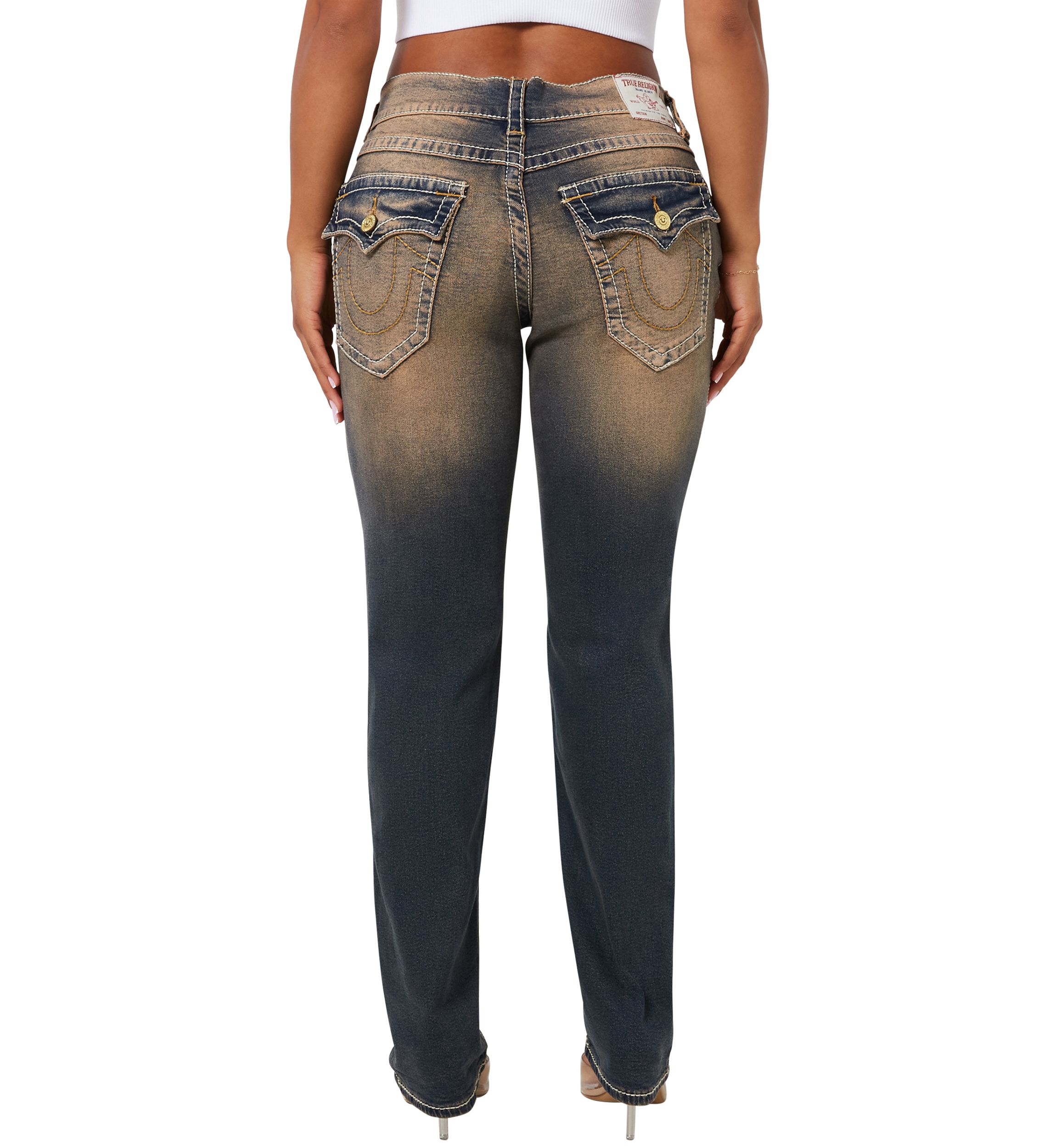 Womens Ricki Relaxed Straight Denim Jeans