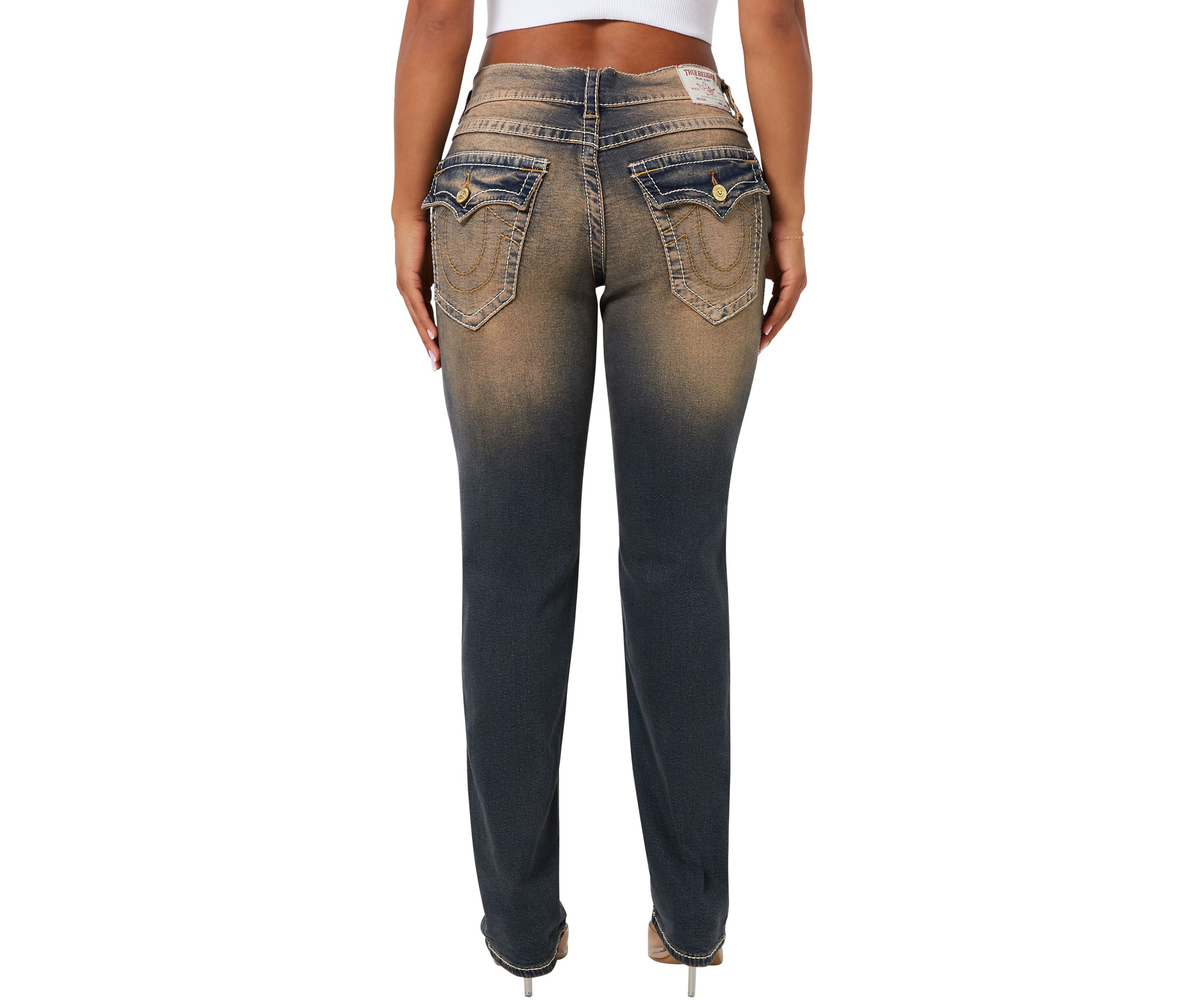 Womens Ricki Relaxed Straight Denim Jeans