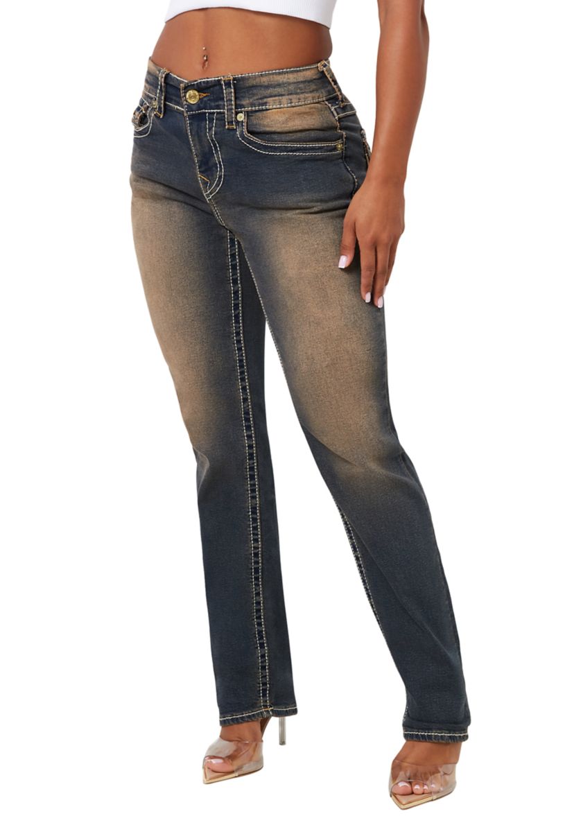 Womens Ricki Relaxed Straight Denim Jeans
