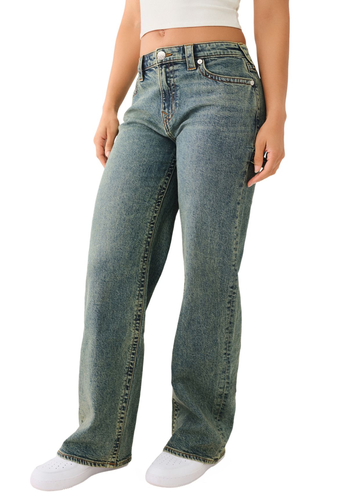 Womens Leila Wide Leg Carpenter Jeans