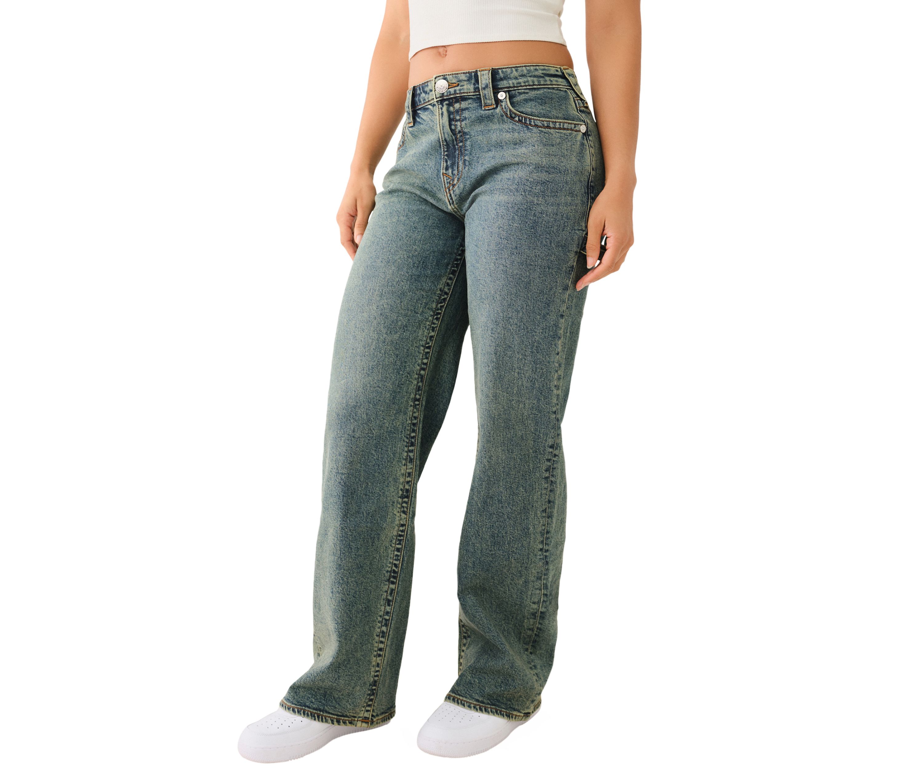 Womens Leila Wide Leg Carpenter Jeans