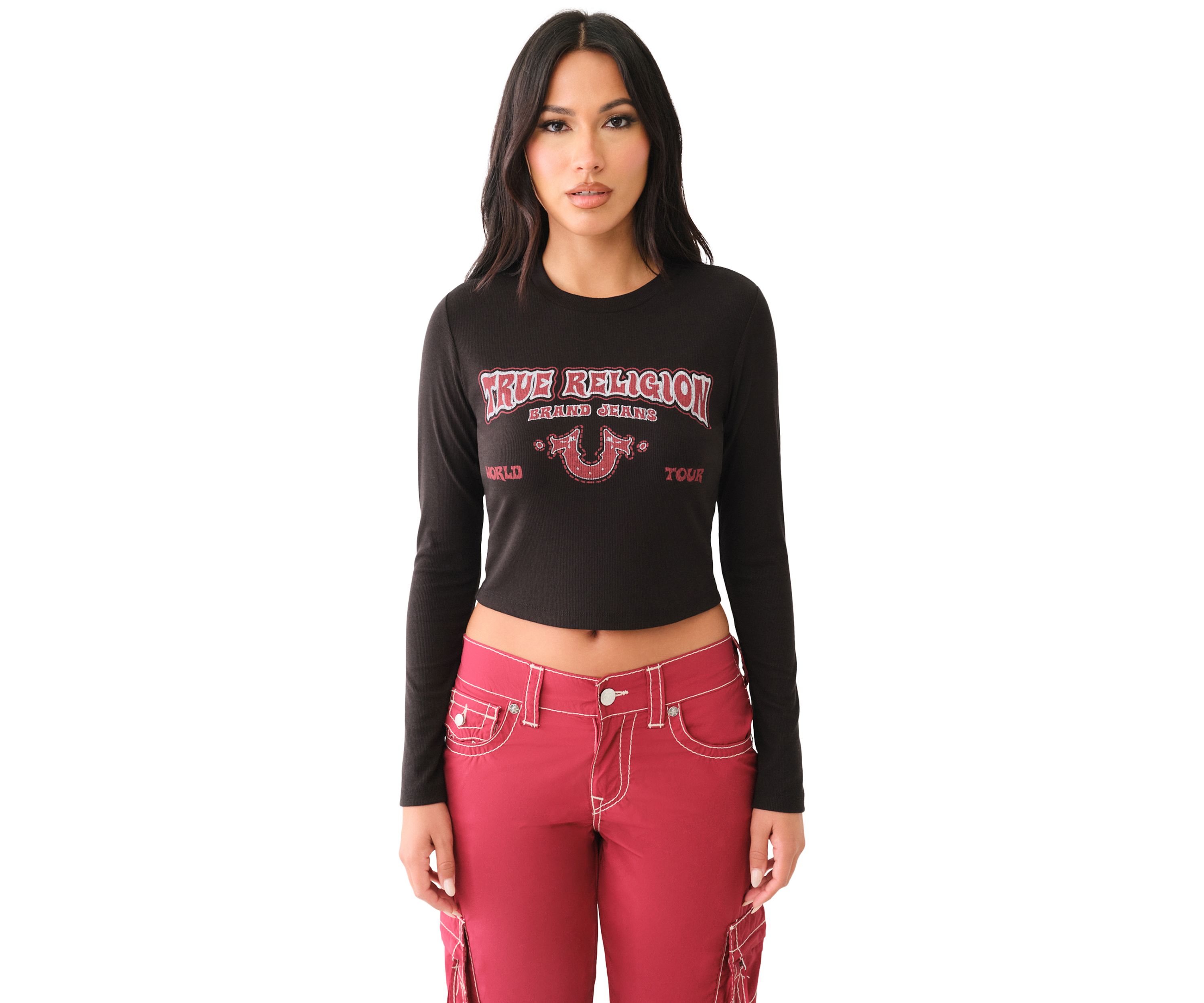 Womens Long Sleeve Logo Baby T-Shirt