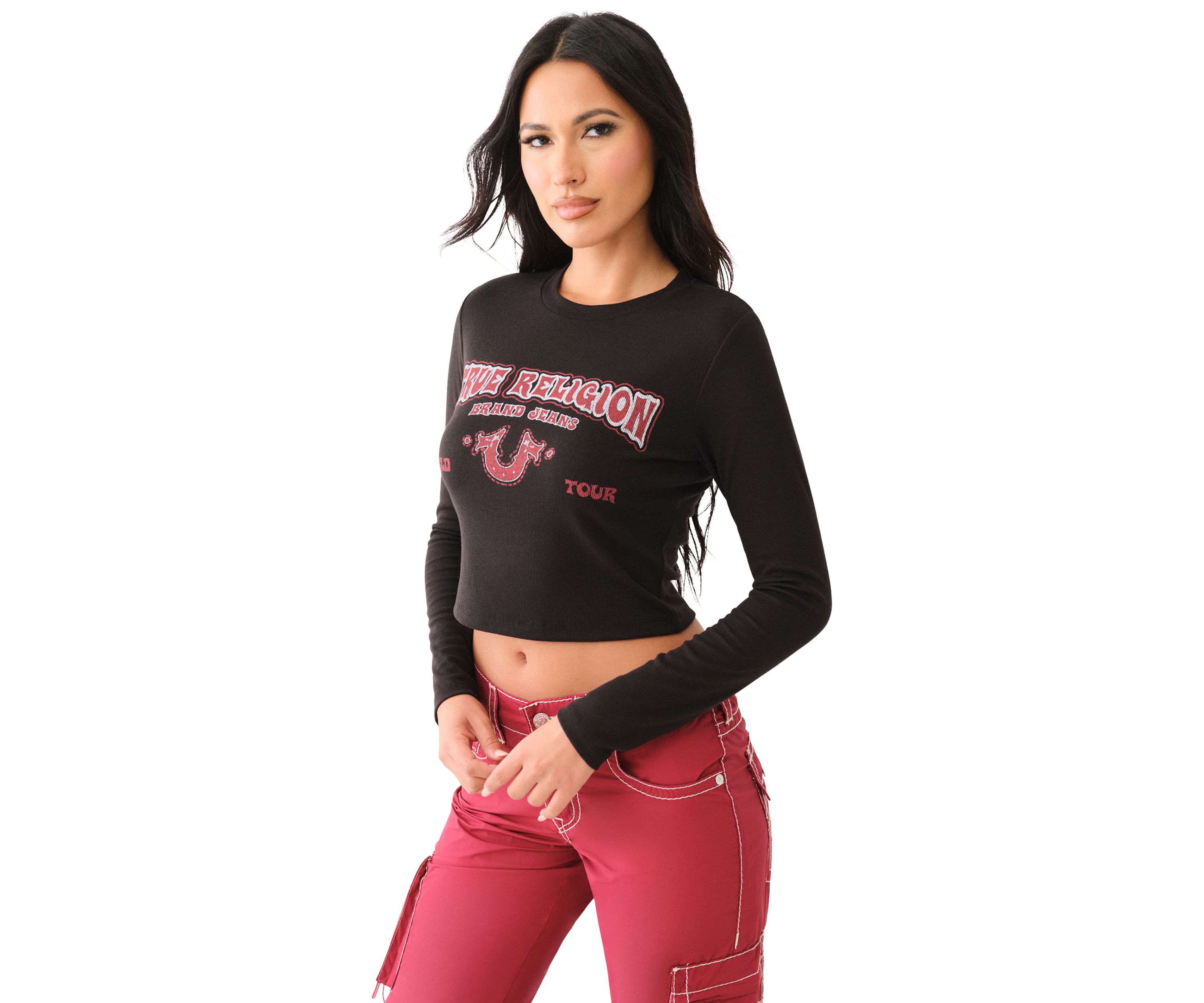 Womens Long Sleeve Logo Baby T-Shirt