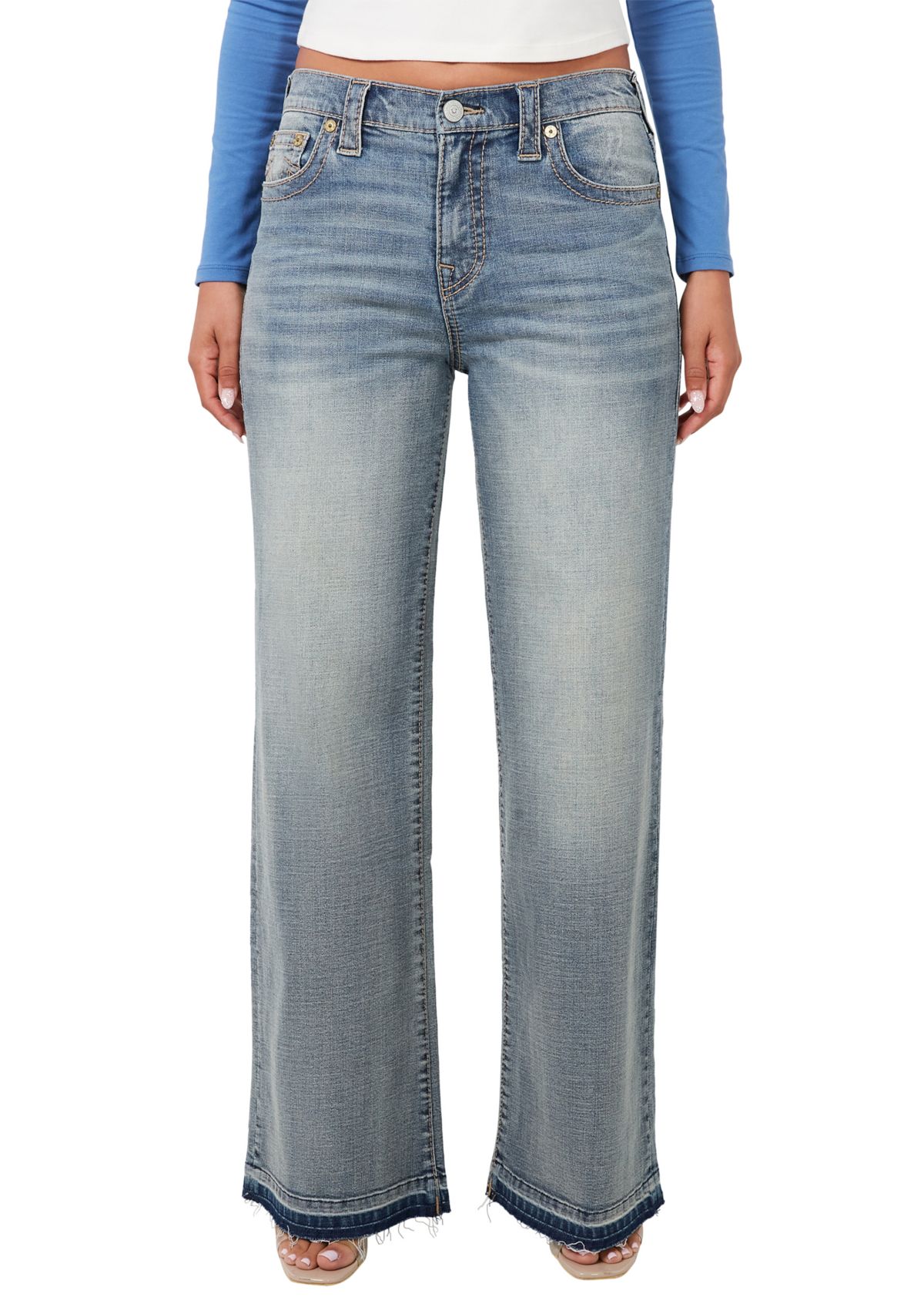 Leila Wider Leg Denim Jeans 