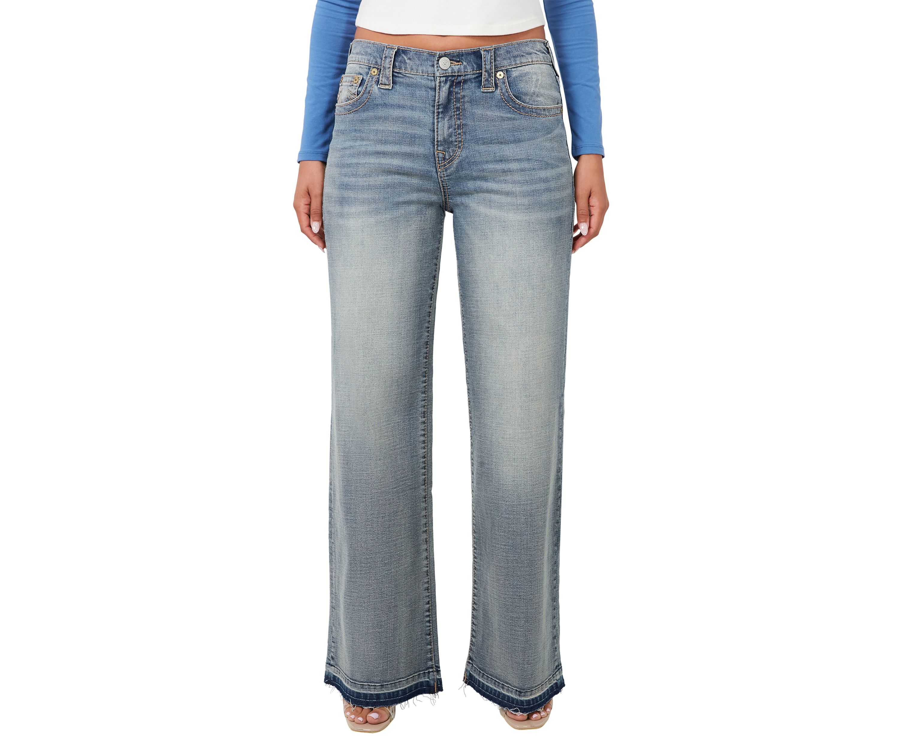 Leila Wider Leg Denim Jeans 