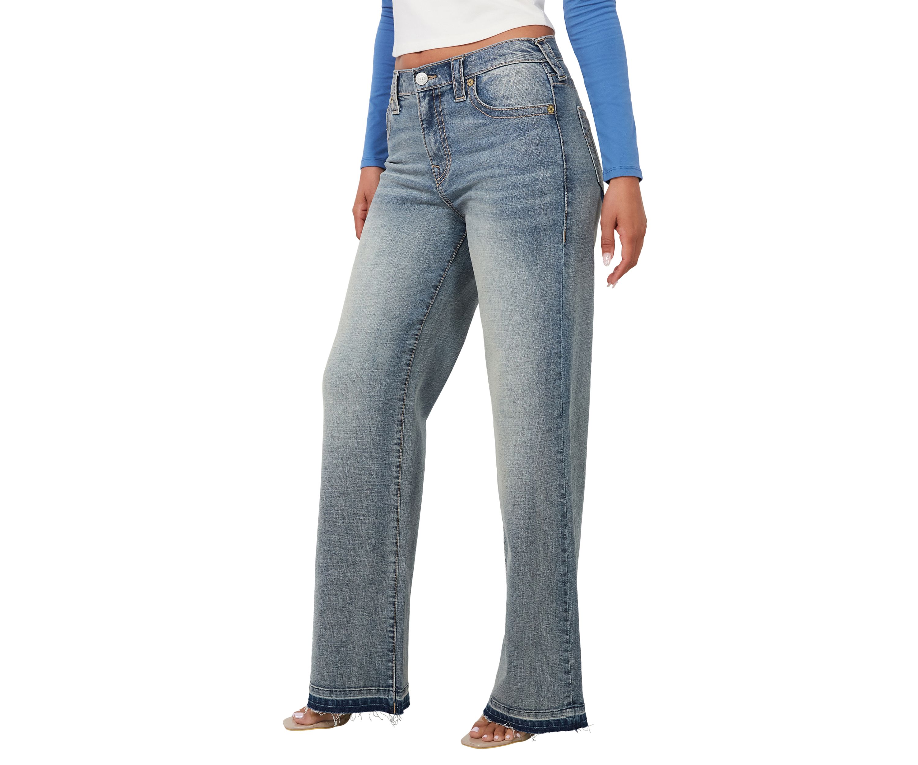 Leila Wider Leg Denim Jeans 