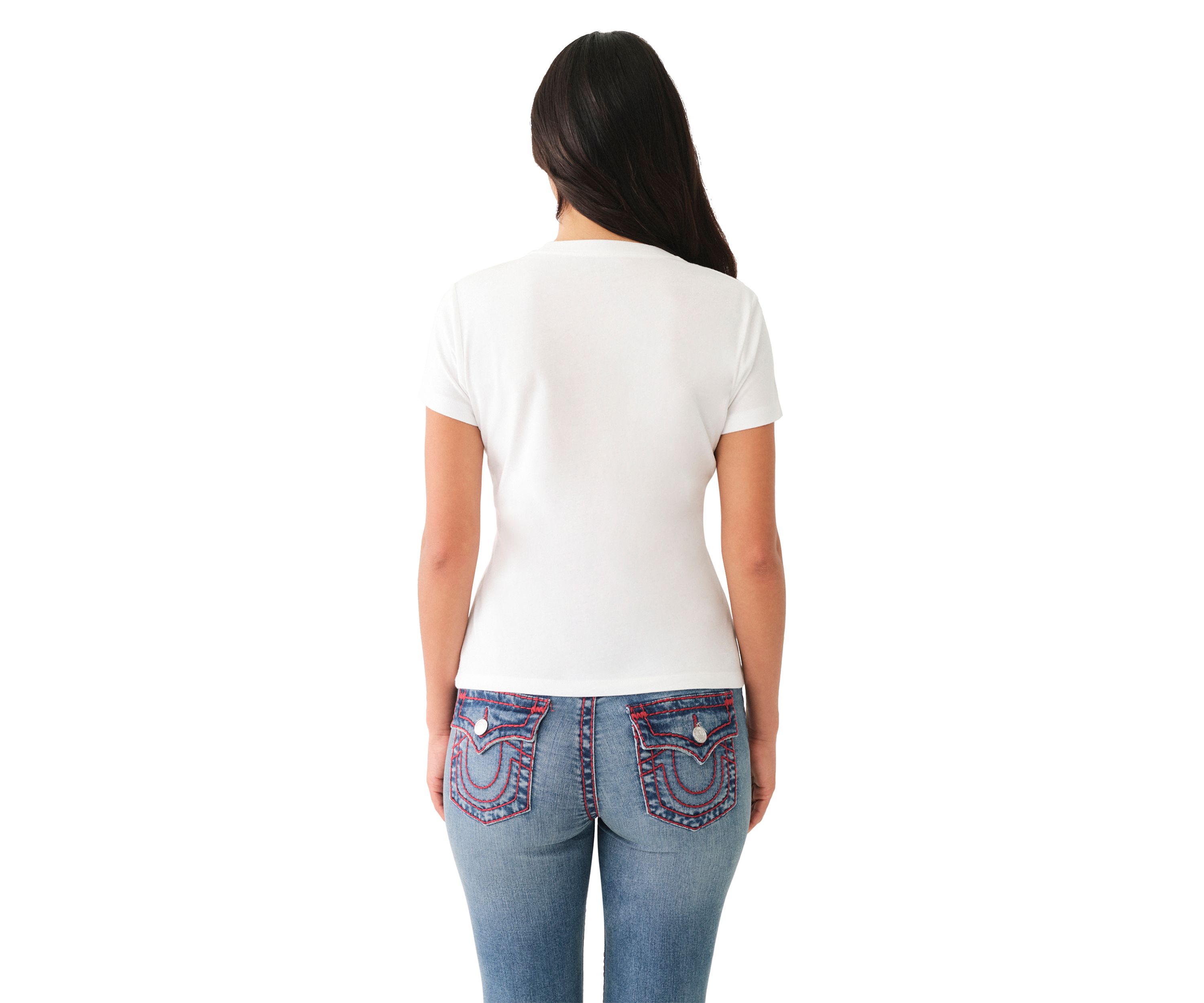 Womens Buddha Logo Crew Neck Graphic T-Shirt