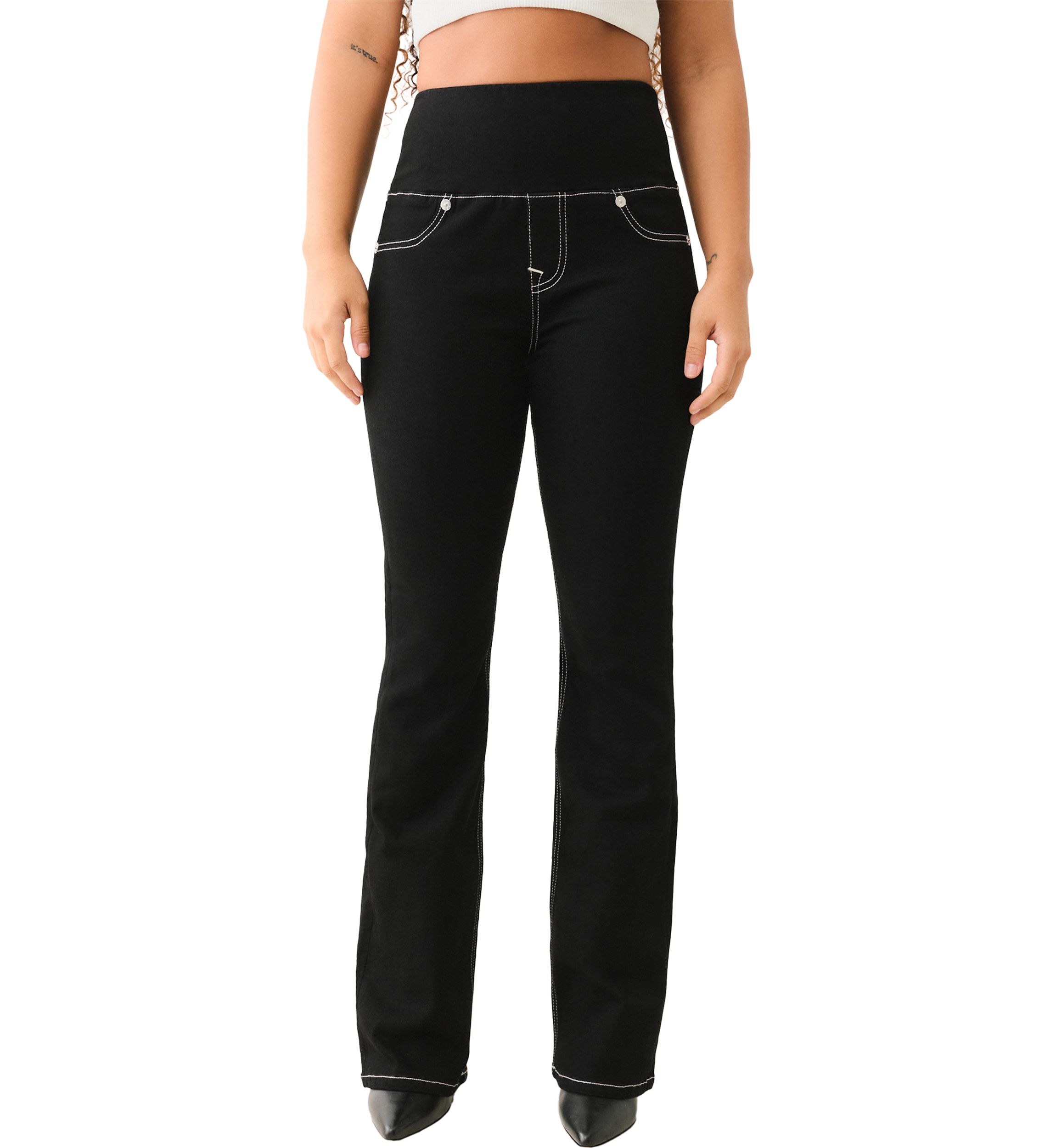 Womens Becca Bootcut Pull On Denim Jeans