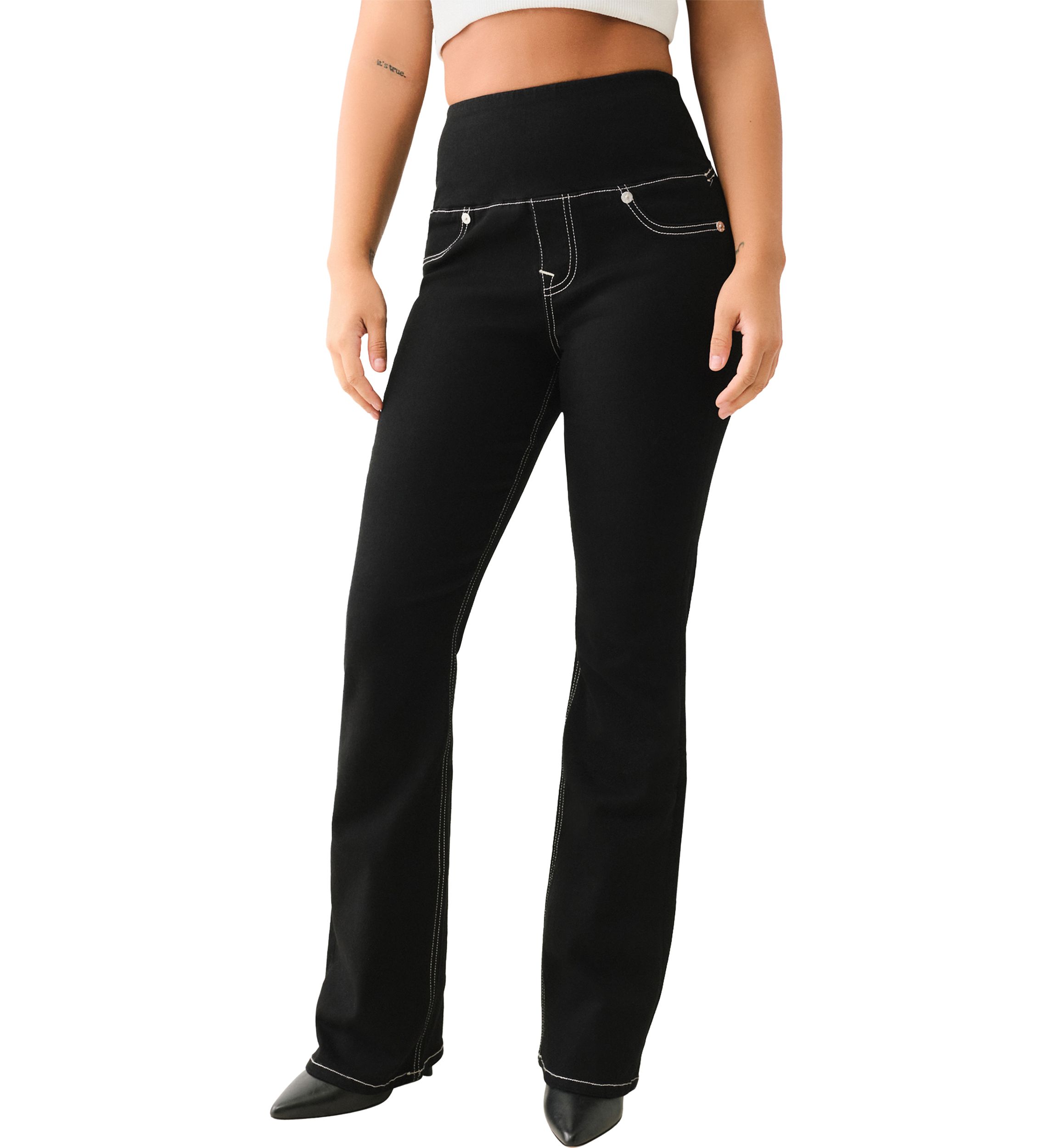 Womens Becca Bootcut Pull On Denim Jeans
