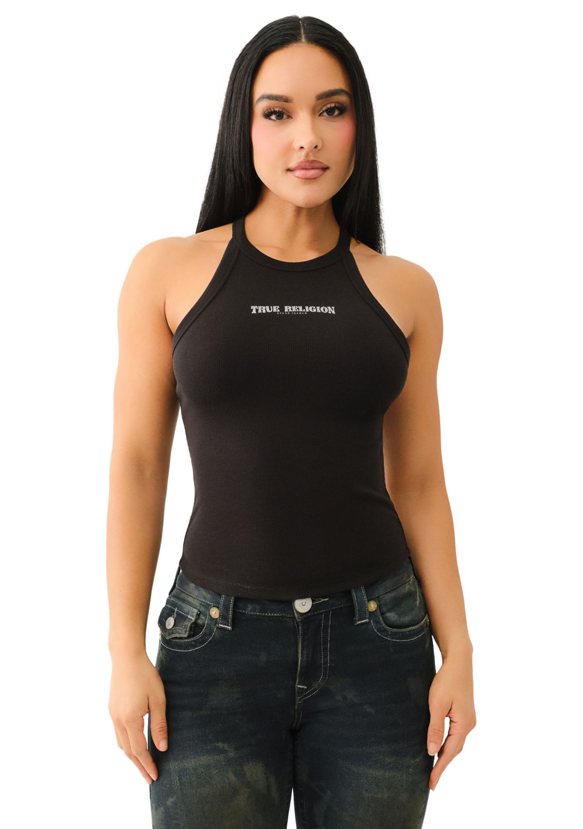 Womens Buddha Logo Halter Tank